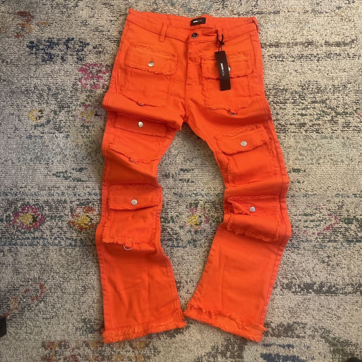 Fashion Nova FASHION NOVA stacked denim jeans sz 32 Size US 32 / EU 48 - 1 Thumbnail