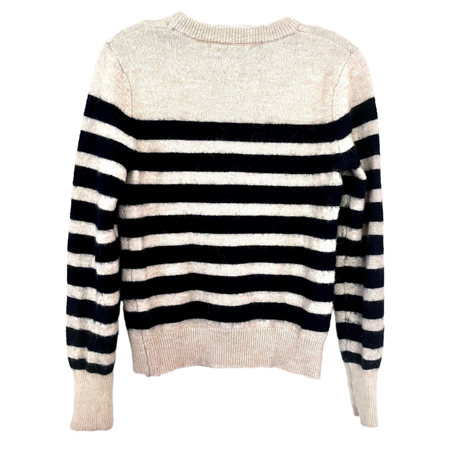 Zara Zara wool alpaca blend stripe sweater rhinestone buttons M Size M / US 6-8 / IT 42-44 - 2 Thumbnail