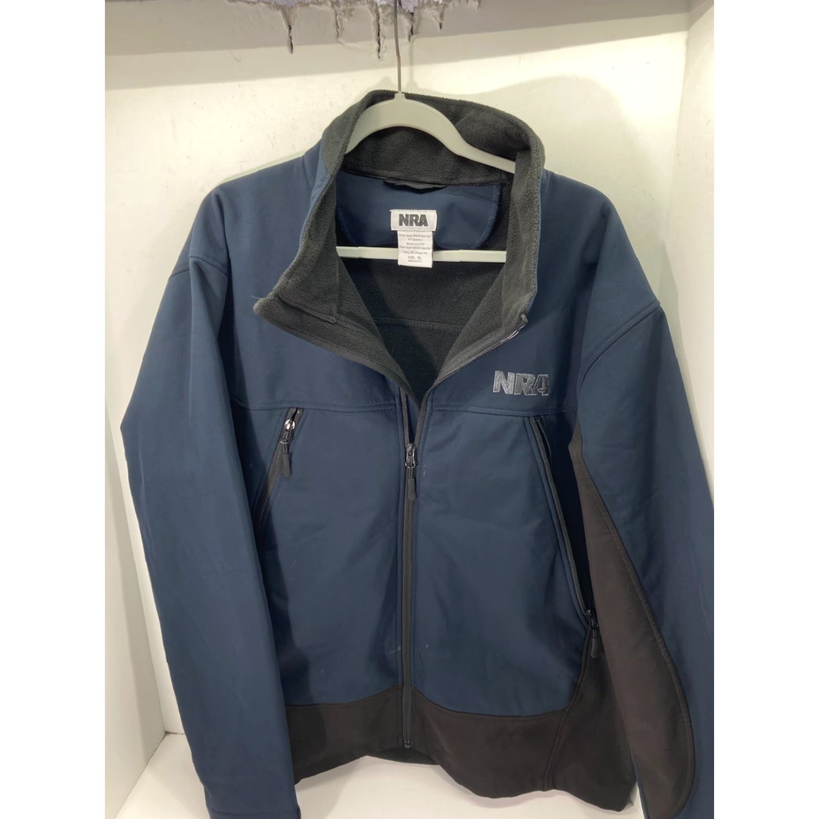 Vintage NRA Full Zip Work Jacket Mens XL Blue Soft Shell Jacket Size US XL / EU 56 / 4 - 2 Thumbnail