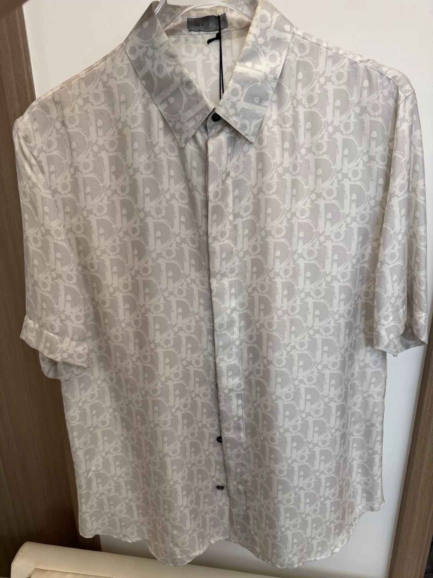 Dior Dior Silk Logo Short Sleeve Shirt Size US XS / EU 42 / 0 - 1 Thumbnail
