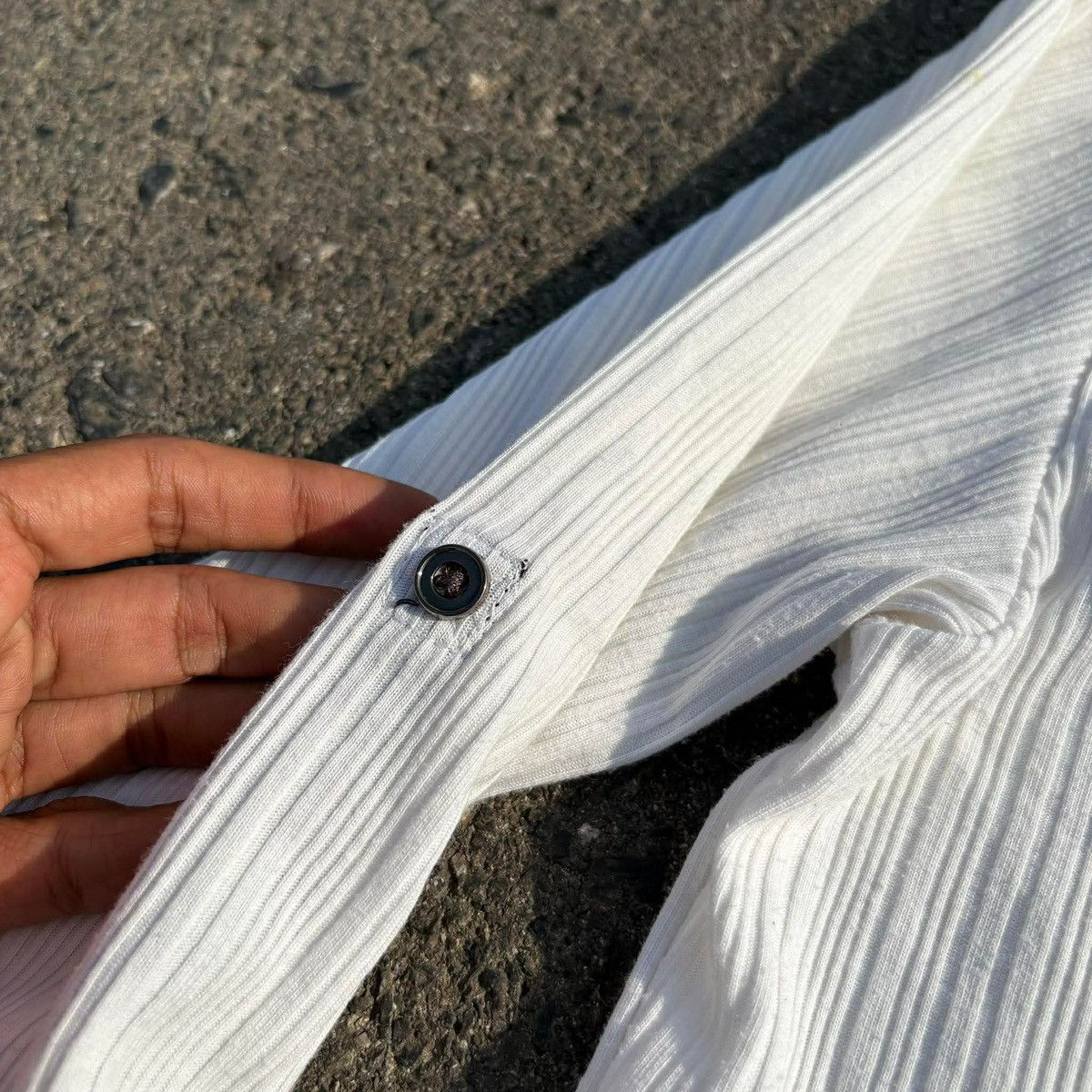 Japanese Brand ❌SOLD❌Mata Bene Ribbed Long Sleeve Layered Shirt Size US XXS / EU 40 - 13 Thumbnail