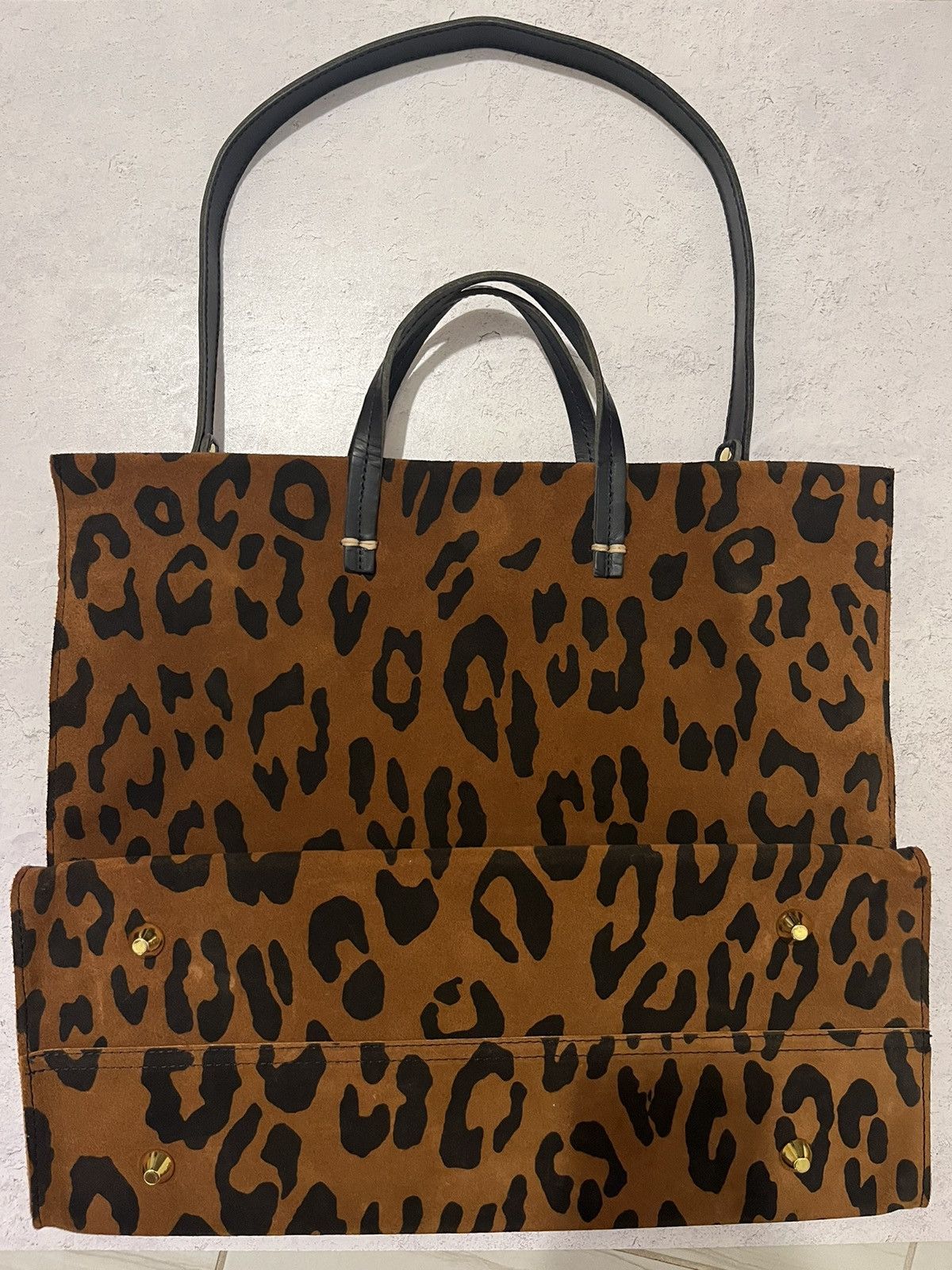 Clare V. Clare V. Simple Tote Suede Leopard Grailed