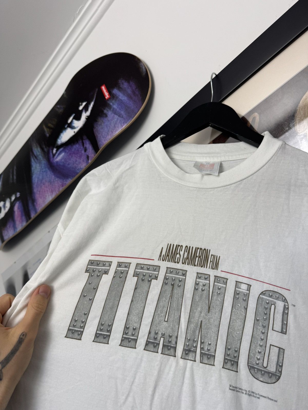 Vintage Vintage 90s Movie Tee Titanic Og License Leonardo Dicaprio Size US XL / EU 56 / 4 - 2 Thumbnail
