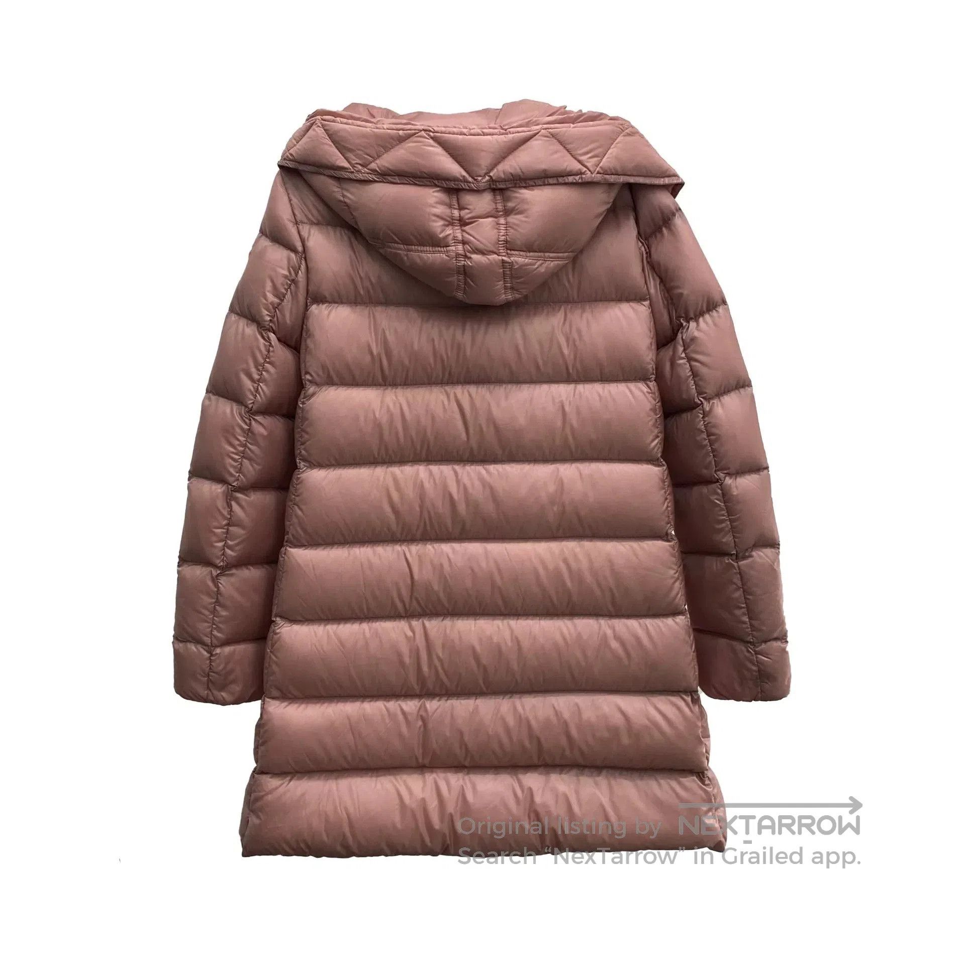 Moncler Moncler Pink Long Hooded Down Jacket. Size M / US 6-8 / IT 42-44 - 2 Thumbnail