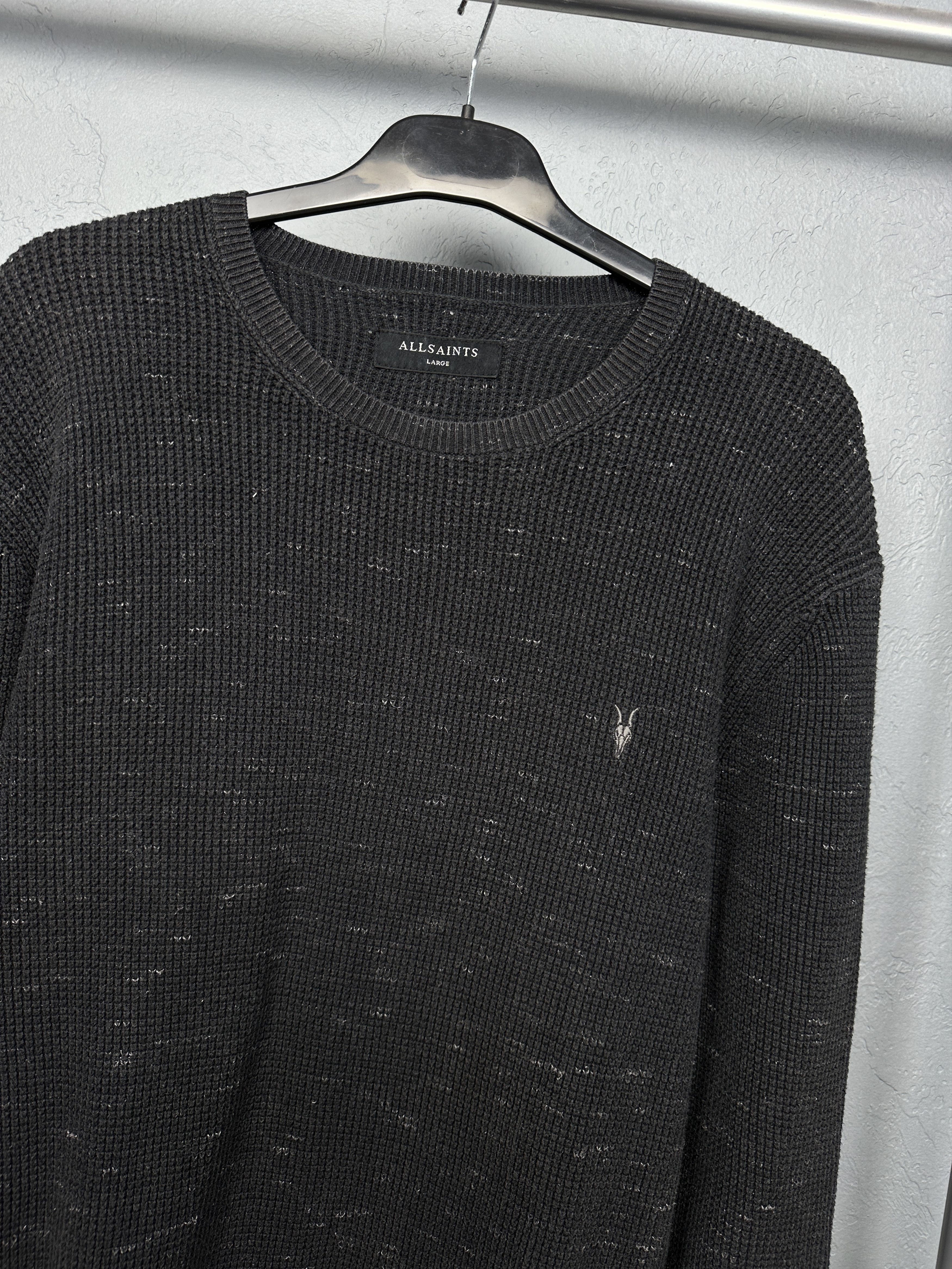 Allsaints Allsaints Trias Mens Cotton Knit Crew Neck Sweater Size US L / EU 52-54 / 3 - 2 Thumbnail