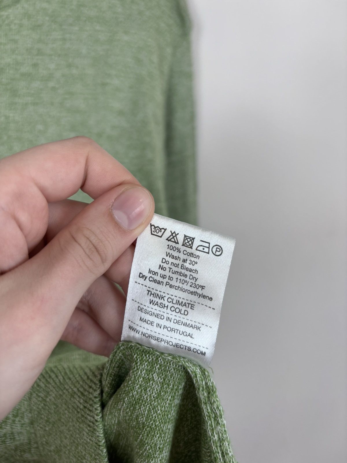 Norse Projects Norse Projects Sigfred Knit Men’s Mint Green Cotton Sweater Size US M / EU 48-50 / 2 - 9 Thumbnail