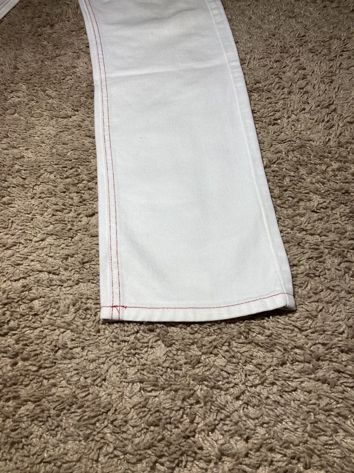 Vivienne Westwood 90s Vivienne Westwood Slim Straight Jeans Contrast VW White Size US 32 / EU 48 - 8 Thumbnail