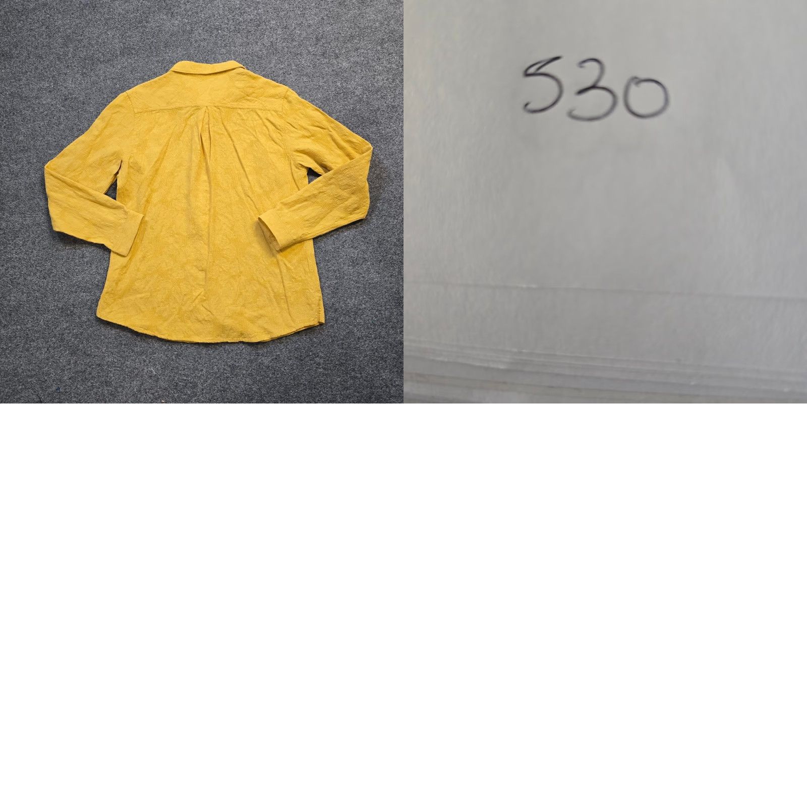 Carbon2Cobalt Carbon 2 Cobalt Top Womens Yellow Embossed Textured Floral Blouse Size M / US 6-8 / IT 42-44 - 8 Thumbnail