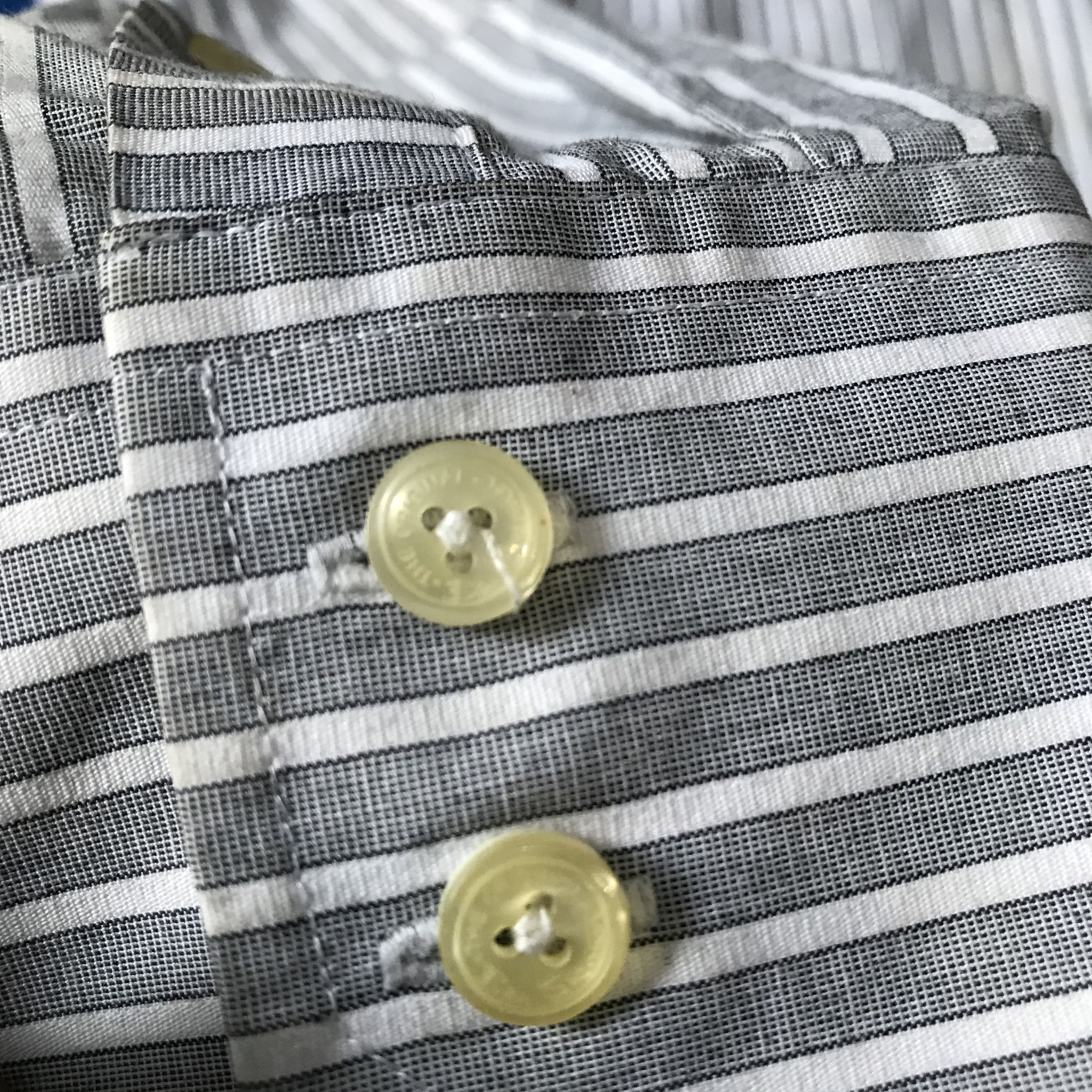Ben Sherman × Vintage Ben Sherman Grey Stripes Shirt Button down 3 finger Colar Size US XL / EU 56 / 4 - 9 Thumbnail