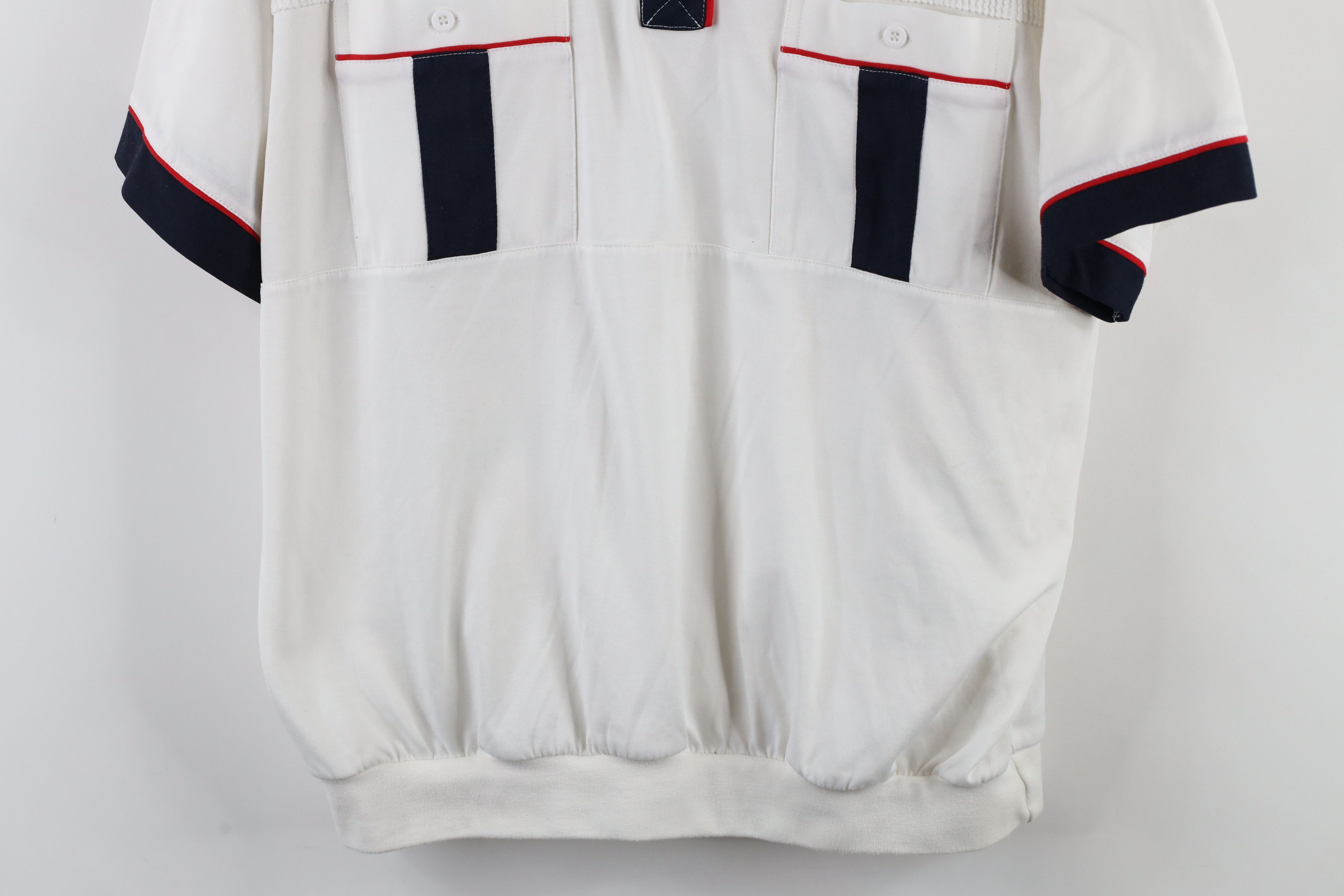 Vintage Vintage 90s Streetwear Block Ribbed Knit Pullover Polo Shirt Size US L / EU 52-54 / 3 - 3 Thumbnail