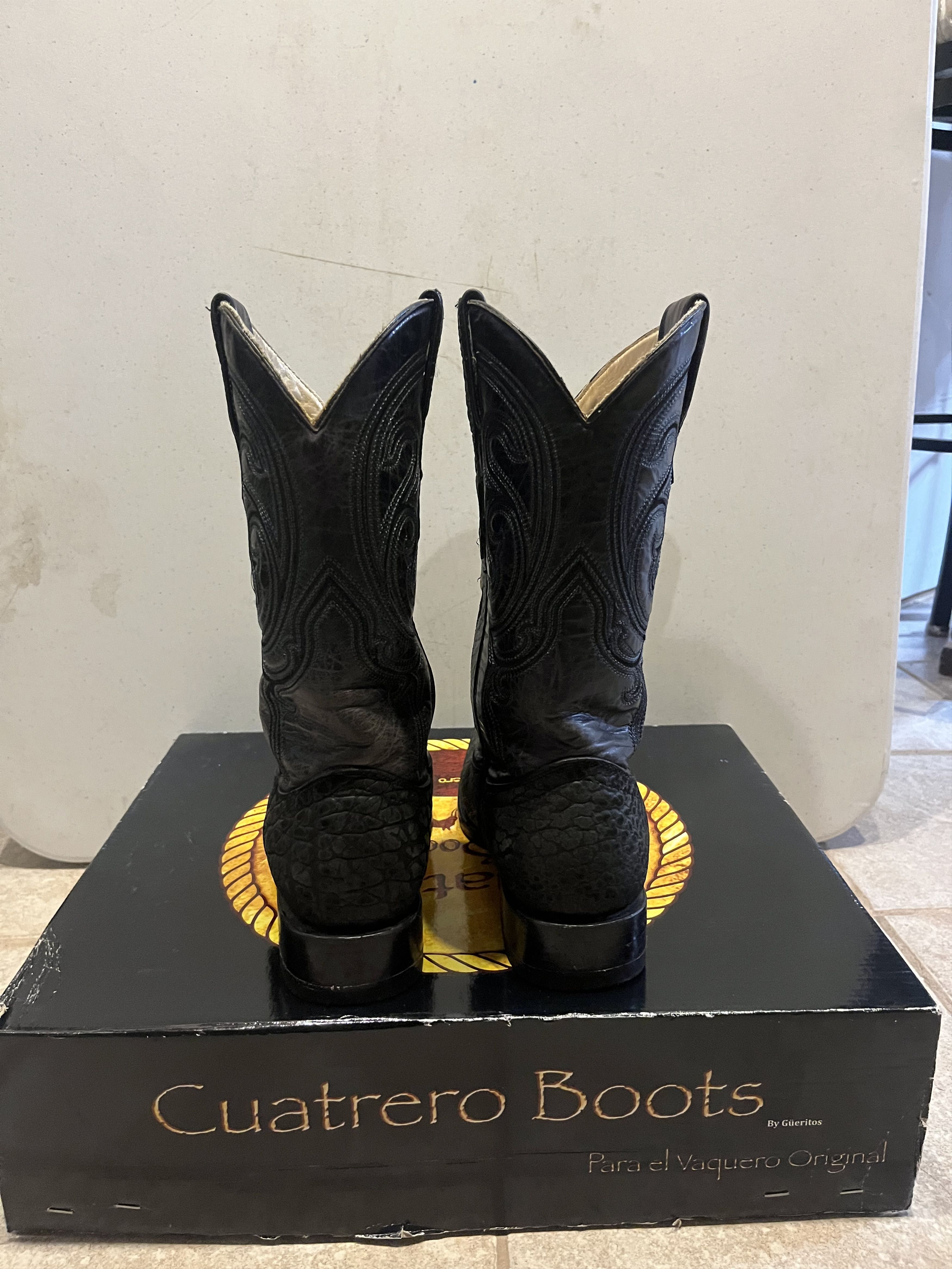 Other Black Leather Cowboy Boots Size US 8 / EU 41 - 3 Thumbnail