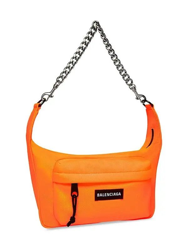 Balenciaga o1mt1gz1124 Size: OS / Raver Medium Bag With Chain in Orange Size ONE SIZE - 4 Thumbnail