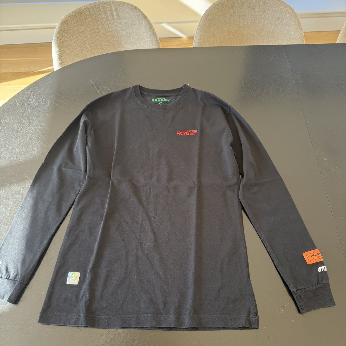 Heron Preston CTNMB Long-Sleeve T-Shirt 'Black' Size Small