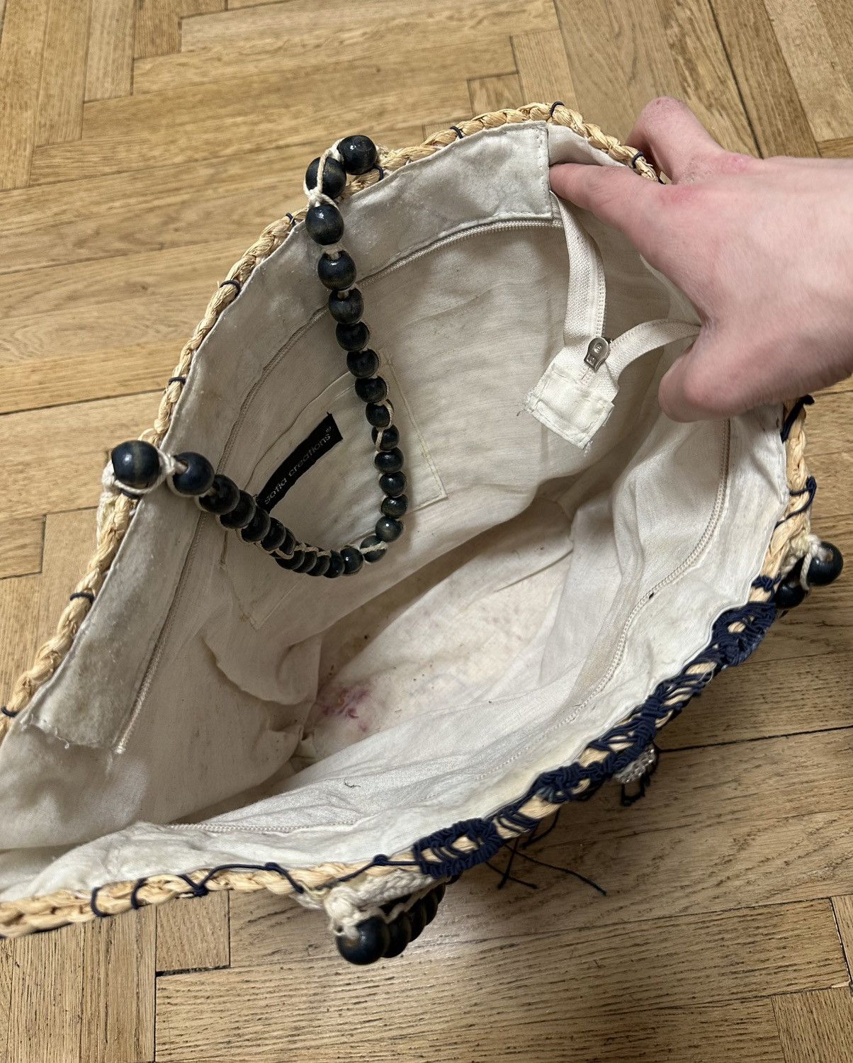 Vintage Vintage Woven Crossbody Bag | Nautical Style | Shoulder Bag Size ONE SIZE - 6 Thumbnail