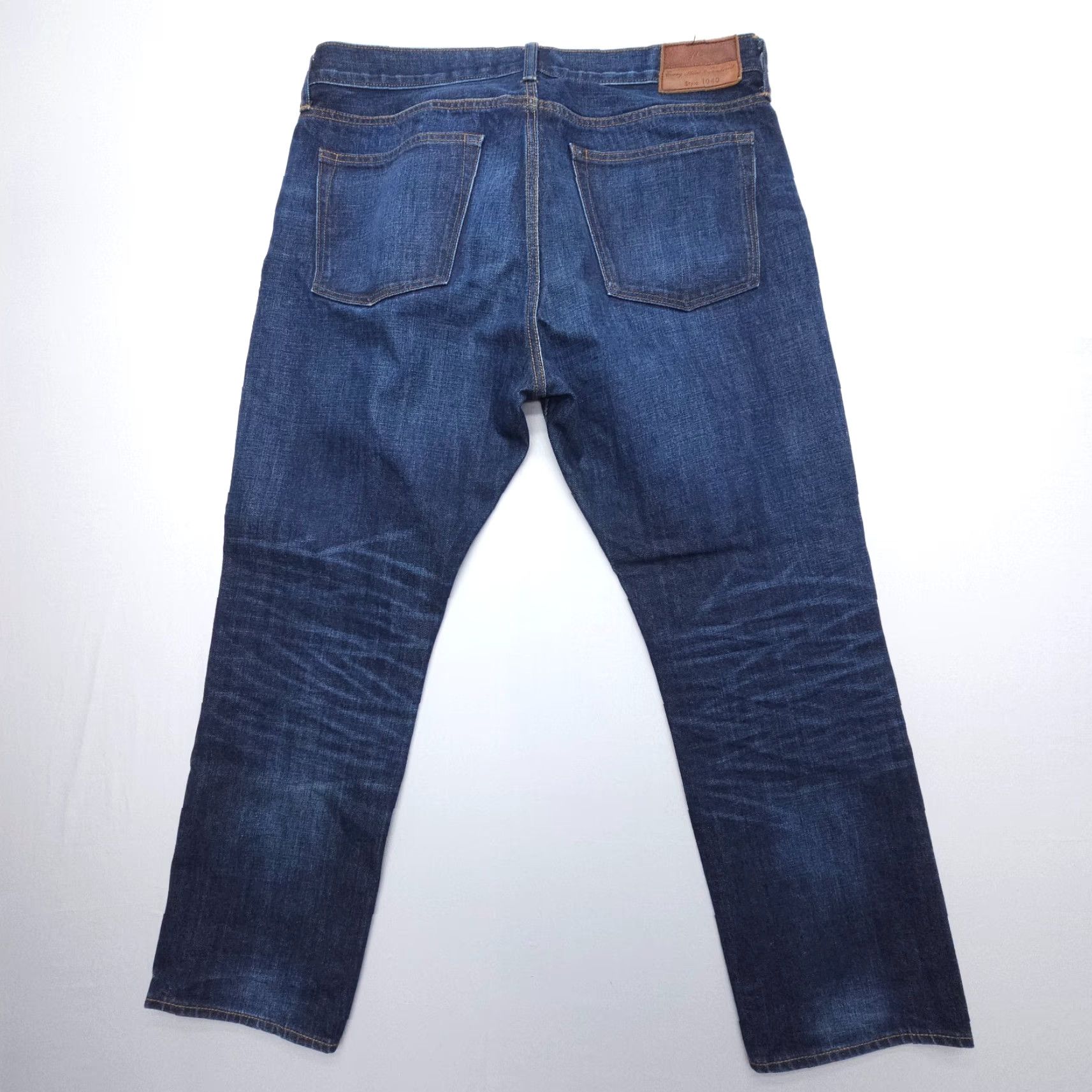J.Crew J.CREW Jeans 1040 Straight Denim 35 x 28 Dark Mens 5-Pocket Logo Blue Cotton Slim Vintage? (Note: Original title does not indicate vintage) Size US 35 - 2 Thumbnail