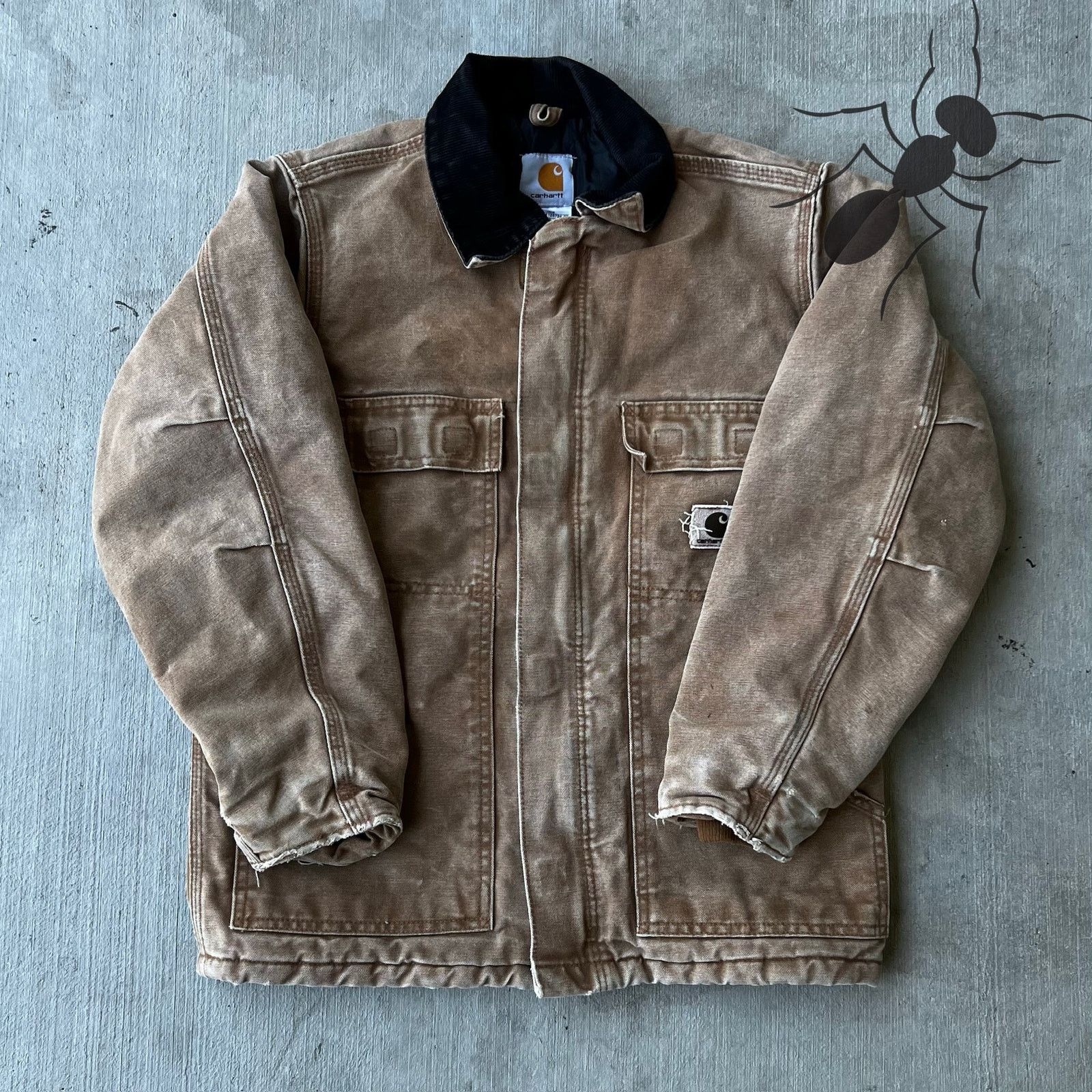 Carhartt × Vintage Carhartt YOUTH brown arctic work wear jacket Size US XS / EU 42 / 0 - 1 Thumbnail