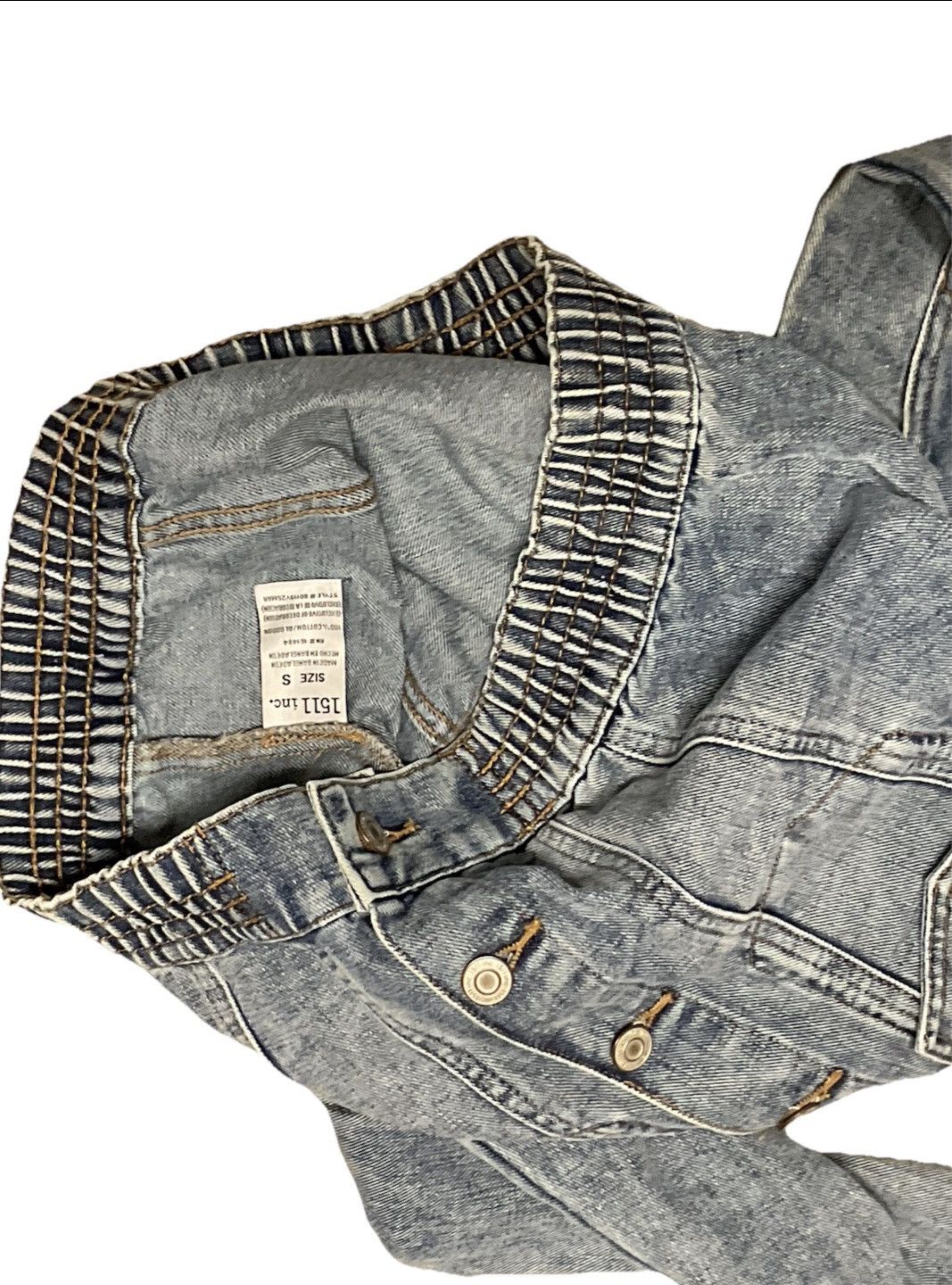 Other 511inc. Light Wash Cropped Denim Jacket SM–Elastic Waistband Size S / US 4 / IT 40 - 8 Thumbnail