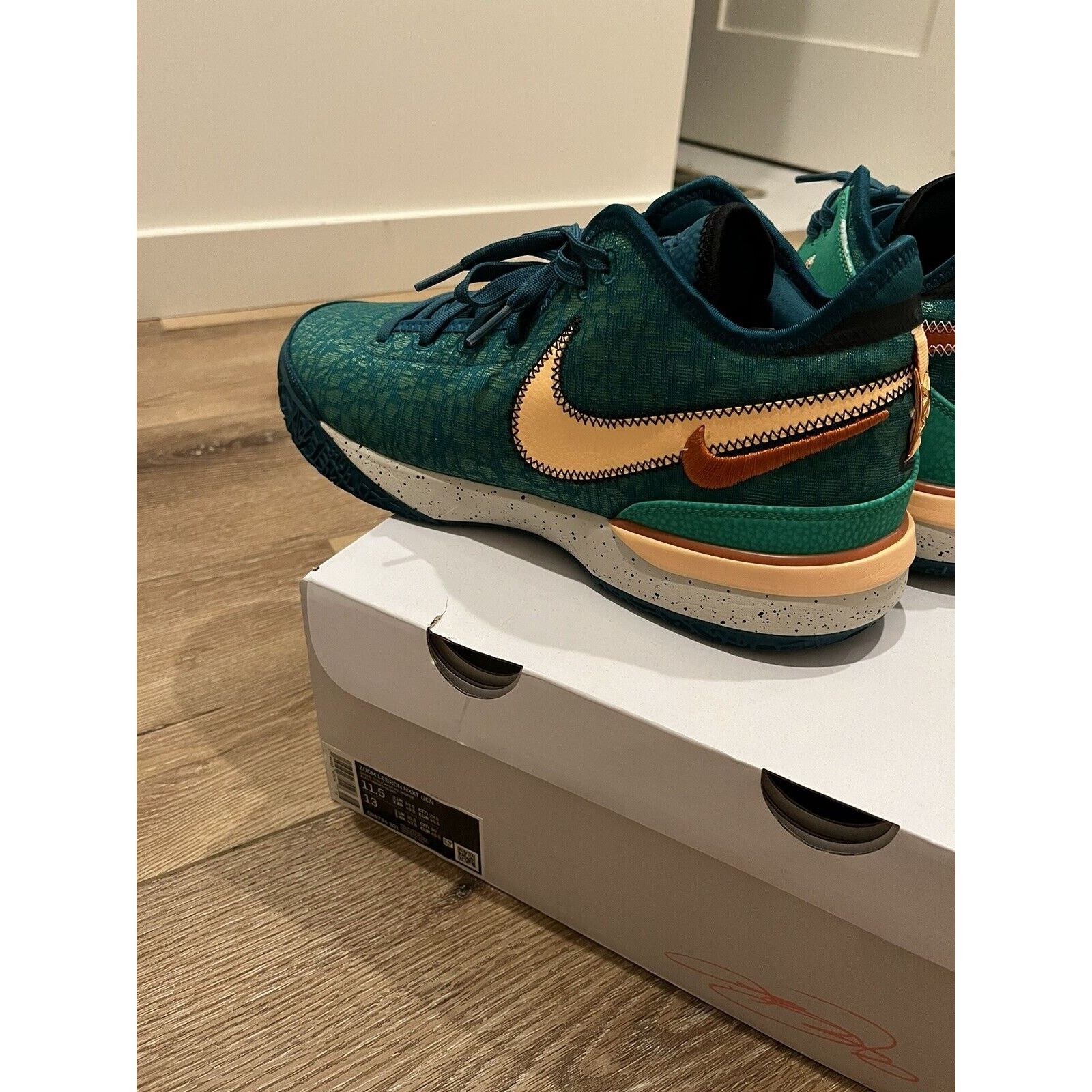 Nike Size 11.5 - Nike Zoom LeBron NXXT Gen Geode Teal Basketball Size US 11.5 / EU 44-45 - 6 Thumbnail