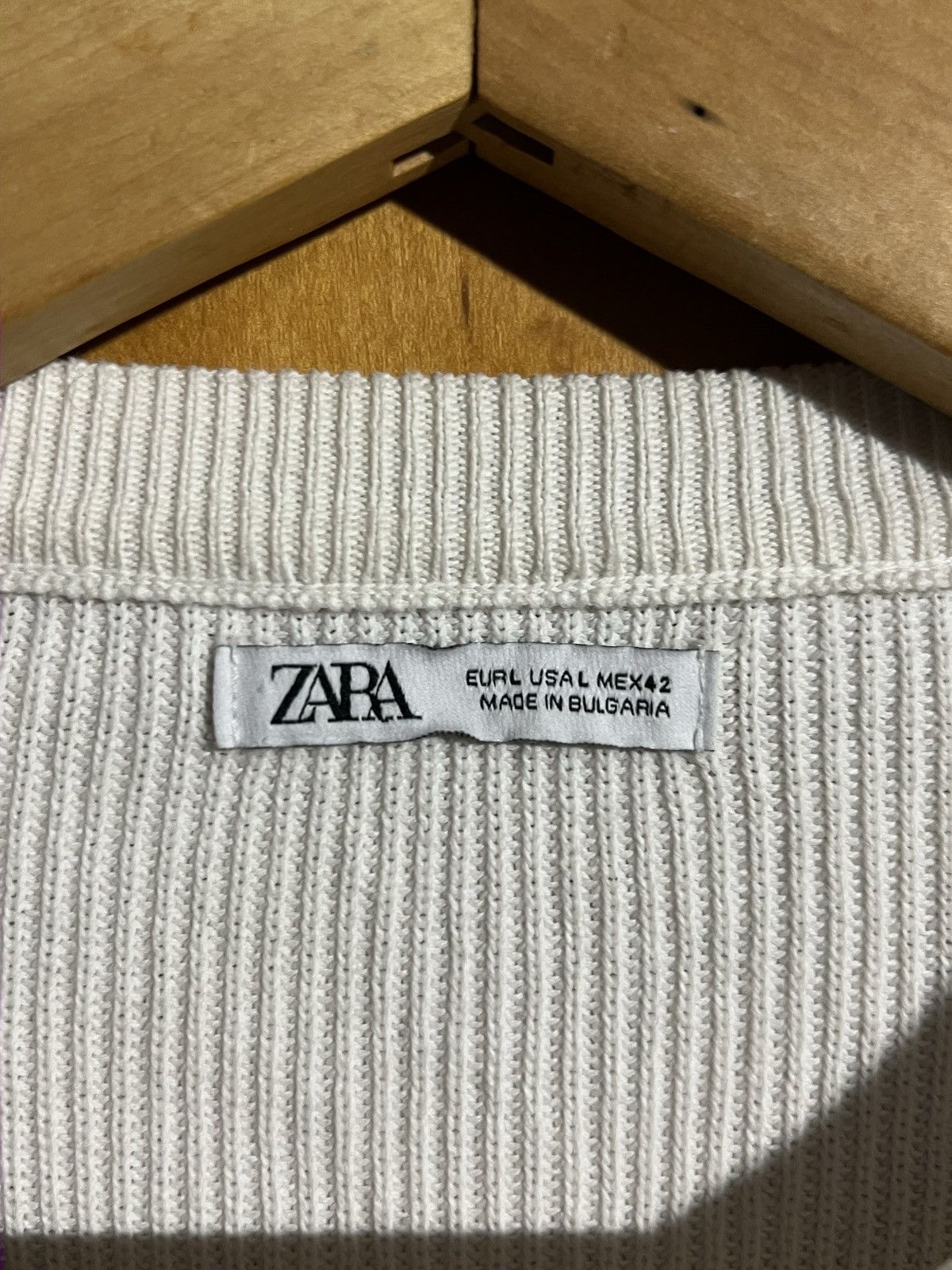 Zara ZARA SPAIN Knit Short Sleeve Sweater Cream Shirt Size US M / EU 48-50 / 2 - 4 Thumbnail
