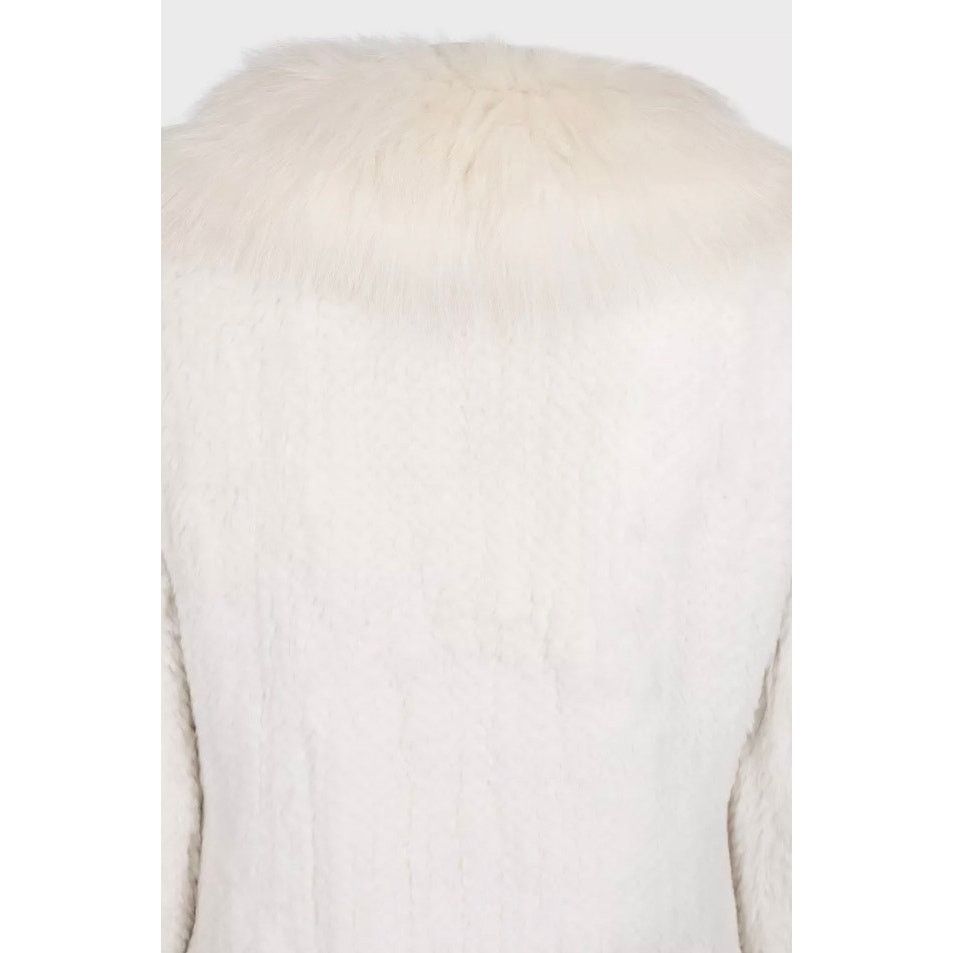 Valentino Valentino Roma Luxurious White Rabbit & Fox Fur Coat Sz. XL Size XL / US 12-14 / IT 48-50 - 5 Thumbnail