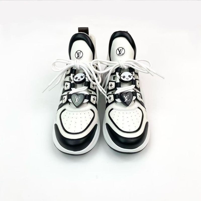Louis Vuitton Louis Vuitton Archlight Leather Sneakers in Black and White Size US 8 / EU 41 - 2 Thumbnail