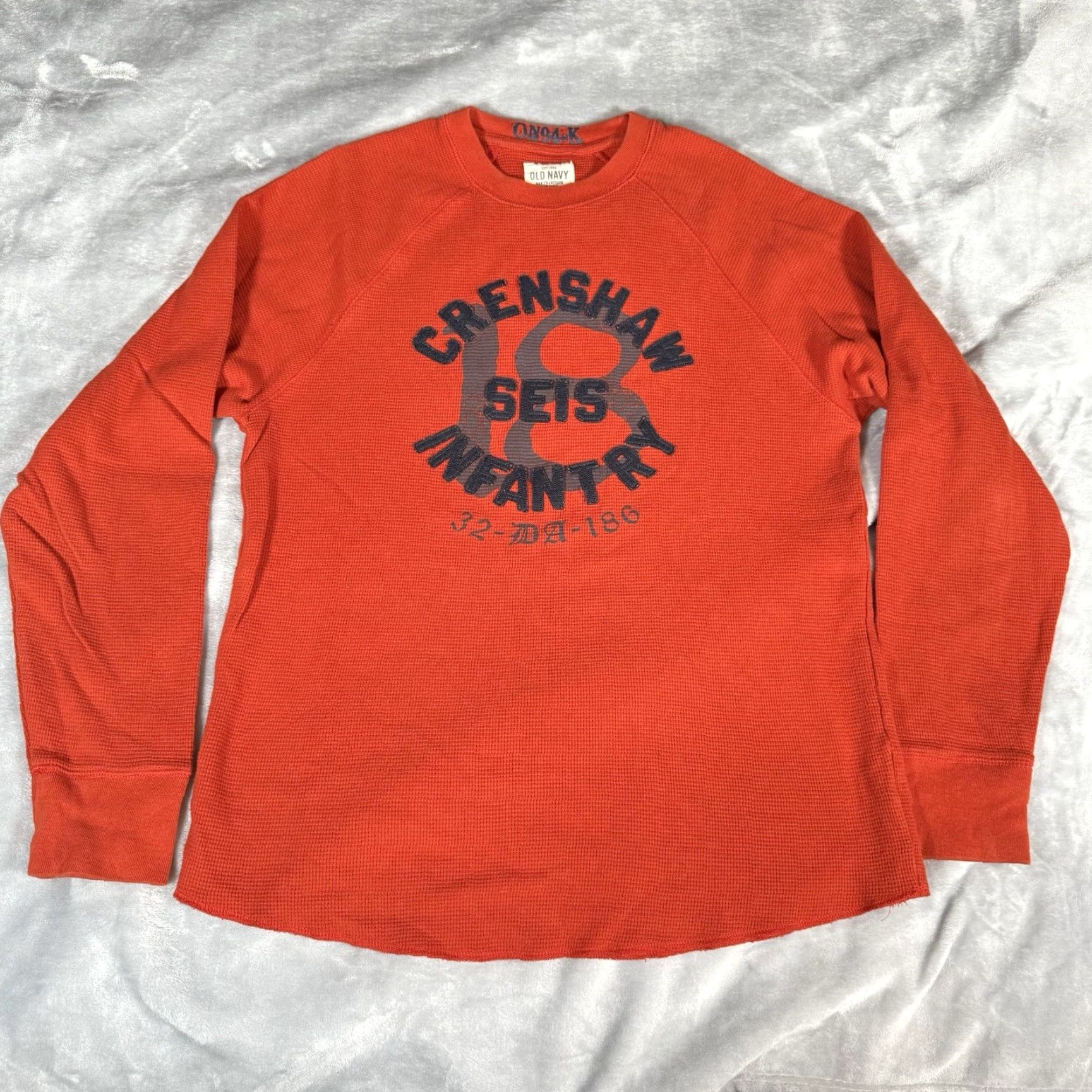 Old Navy Old Navy Crenshaw Seis Infantry Military Thermal Shirt Mens M Dark Orange Y2K Size US M / EU 48-50 / 2 - 2 Thumbnail