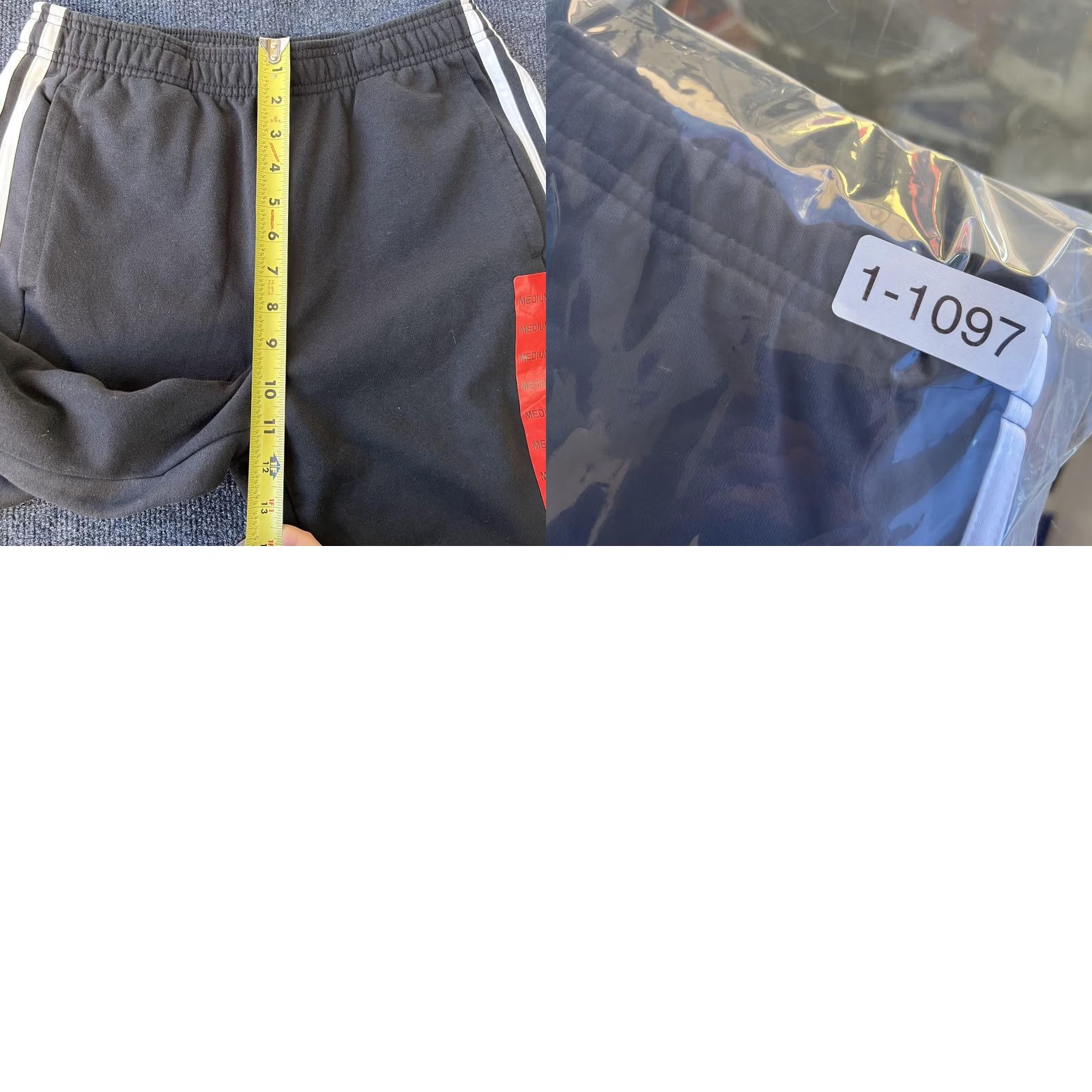 Adidas Adidas Mens Medium Black White 3-Stripes Jogger Fleece Pants GT9435 Size US 31 - 9 Thumbnail
