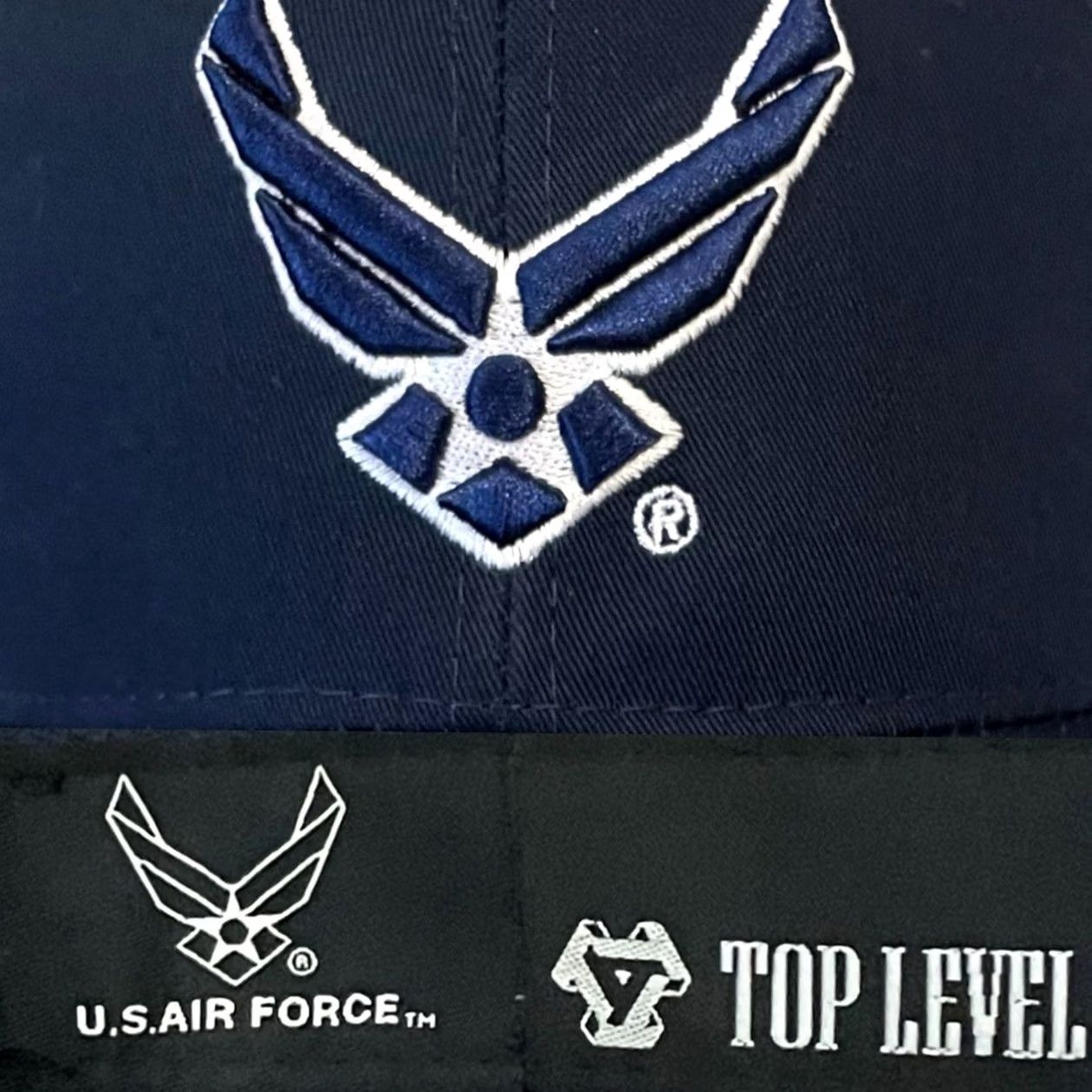 Logo 7 U.S. Air Force USAF Logo Adjustable Navy Blue Baseball Cap Hat OS Unisex Adults 3D Embroidered Logo Size ONE SIZE - 3 Thumbnail
