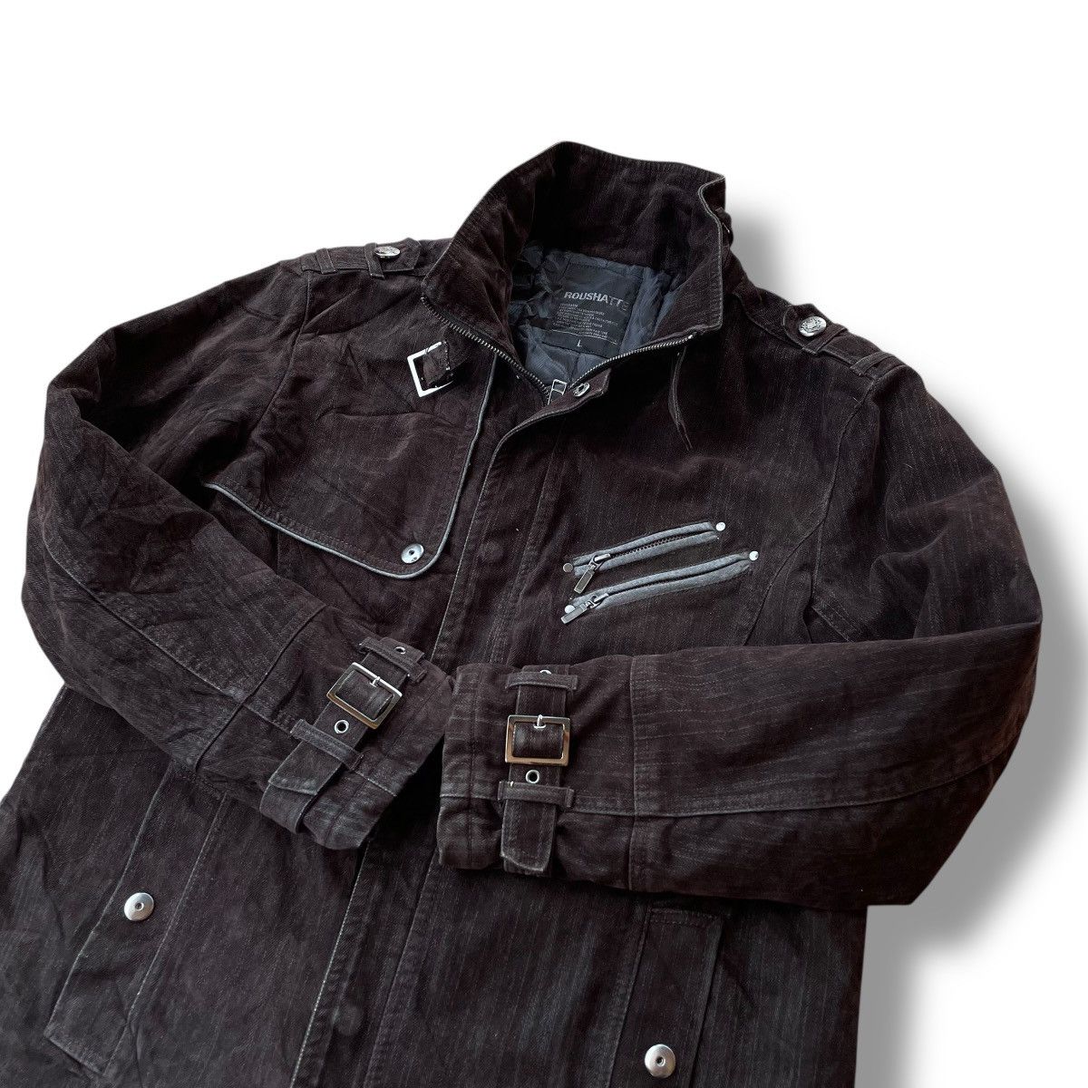 If Six Was Nine 🇯🇵 ROUSHATTE BUTTON UP FULL ZIP CORDUROY PUNK GOTHIC JACKET Size US L / EU 52-54 / 3 - 4 Thumbnail