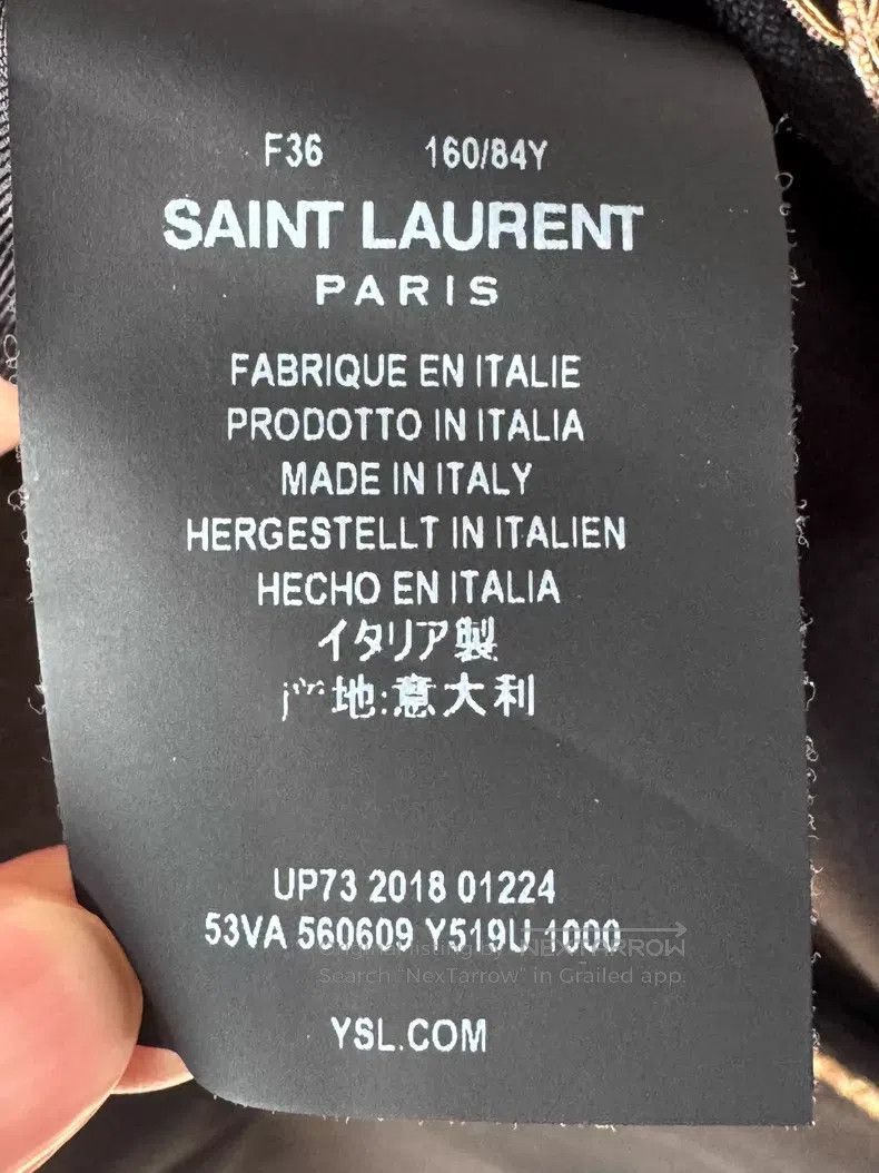 Saint Laurent Paris Saint Laurent Paris Palace Embroidered Gold Trim Wool Suit Size XS / US 0-2 / IT 36-38 - 9 Thumbnail