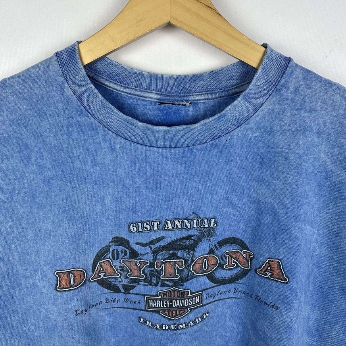 Harley Davidson Vintage Harley Davidson Daytona biker washed rare tee 2001 Size US XL / EU 56 / 4 - 11 Thumbnail