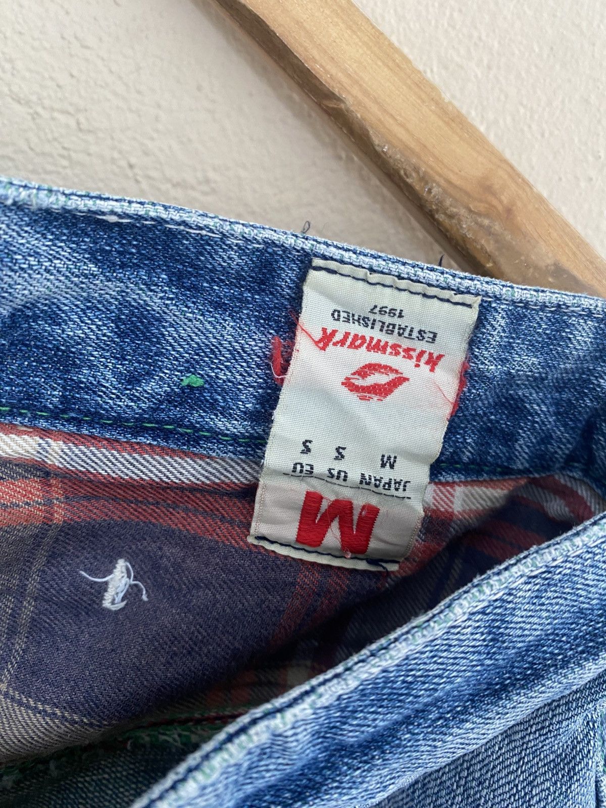 Japanese Brand Kissmark Patchwork Union Jack Denim Size US 34 / EU 50 - 10 Thumbnail