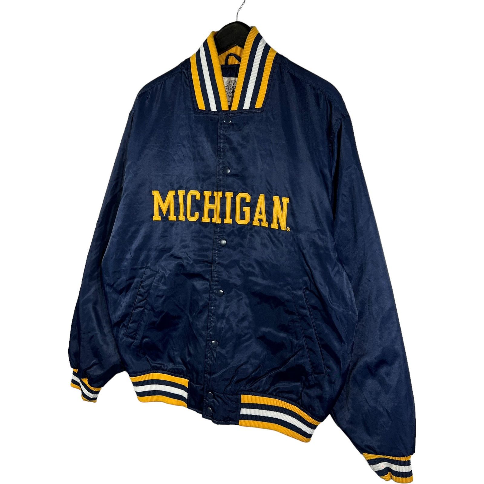 Other University Of Michigan Satin Bomber Jacket Size US L / EU 52-54 / 3 - 3 Thumbnail