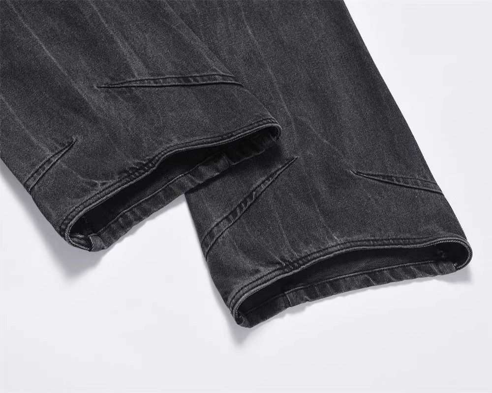 Japanese Brand × Jean Distressed washed loose straight men's split stitching jeans Size US 32 / EU 48 - 5 Thumbnail