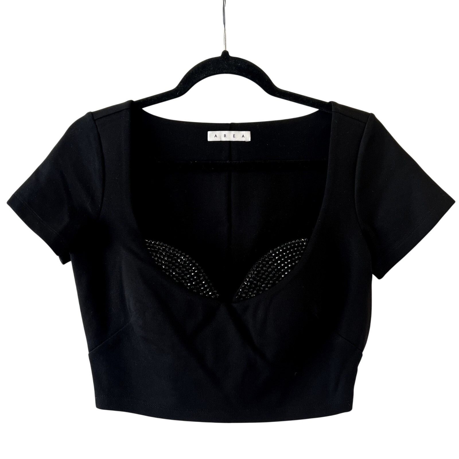 Area AREA Crystal Cup T-shirt Black size S New Size S / US 4 / IT 40 - 3 Thumbnail