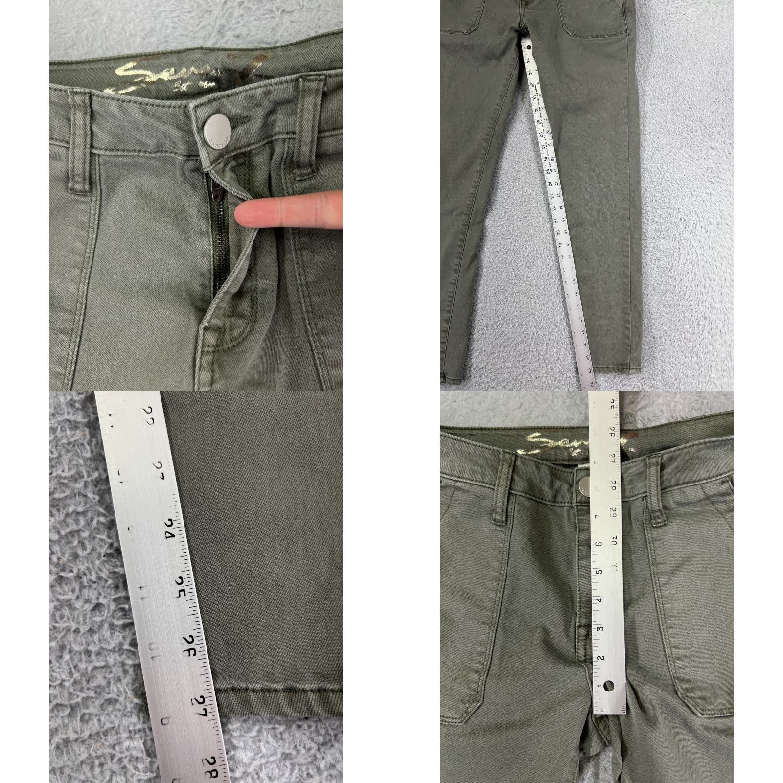 7 For All Mankind 7 For All Mankind Jeans Women 8 Green Denim Ankle Skinny Cotton Blend 7 For All Mankind Jeans Women 8 Green Denim Ankle Skinny Cotton Blend Size 30" / US 8 / IT 44 - 8 Thumbnail