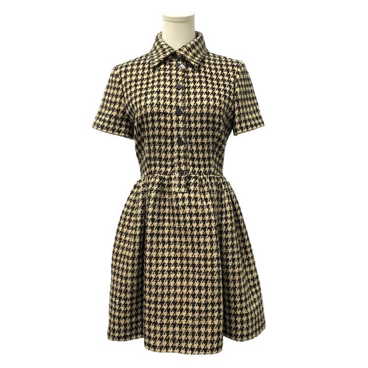 Dior Christian Dior Houndstooth Midi Dress Size 38 Size S / US 4 / IT 40 - 1 Thumbnail