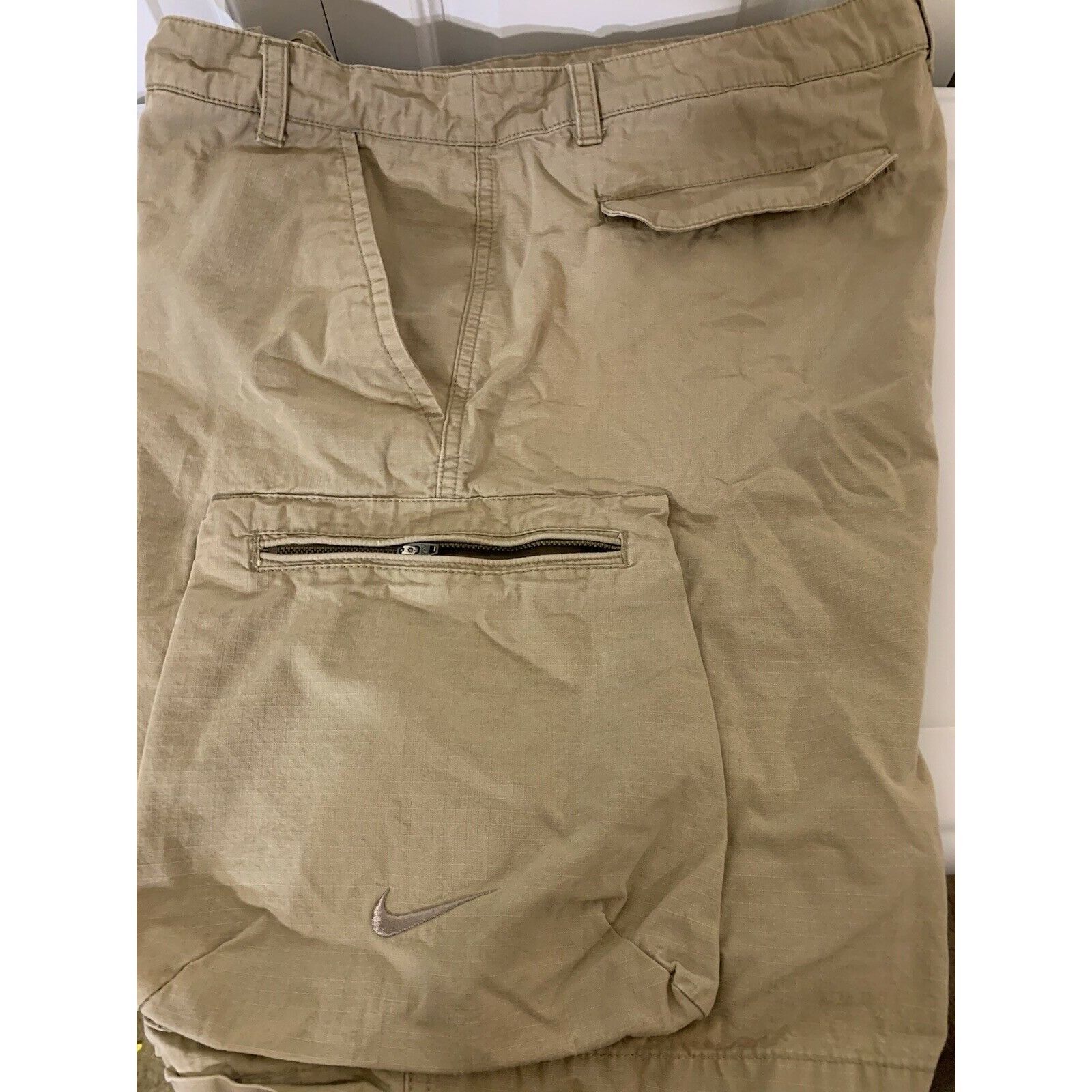 Nike Nike Men’s Sz 36 Cotton Solid Beige Cargo Khaki Tan Shorts Size US 36 / EU 52 - 6 Thumbnail