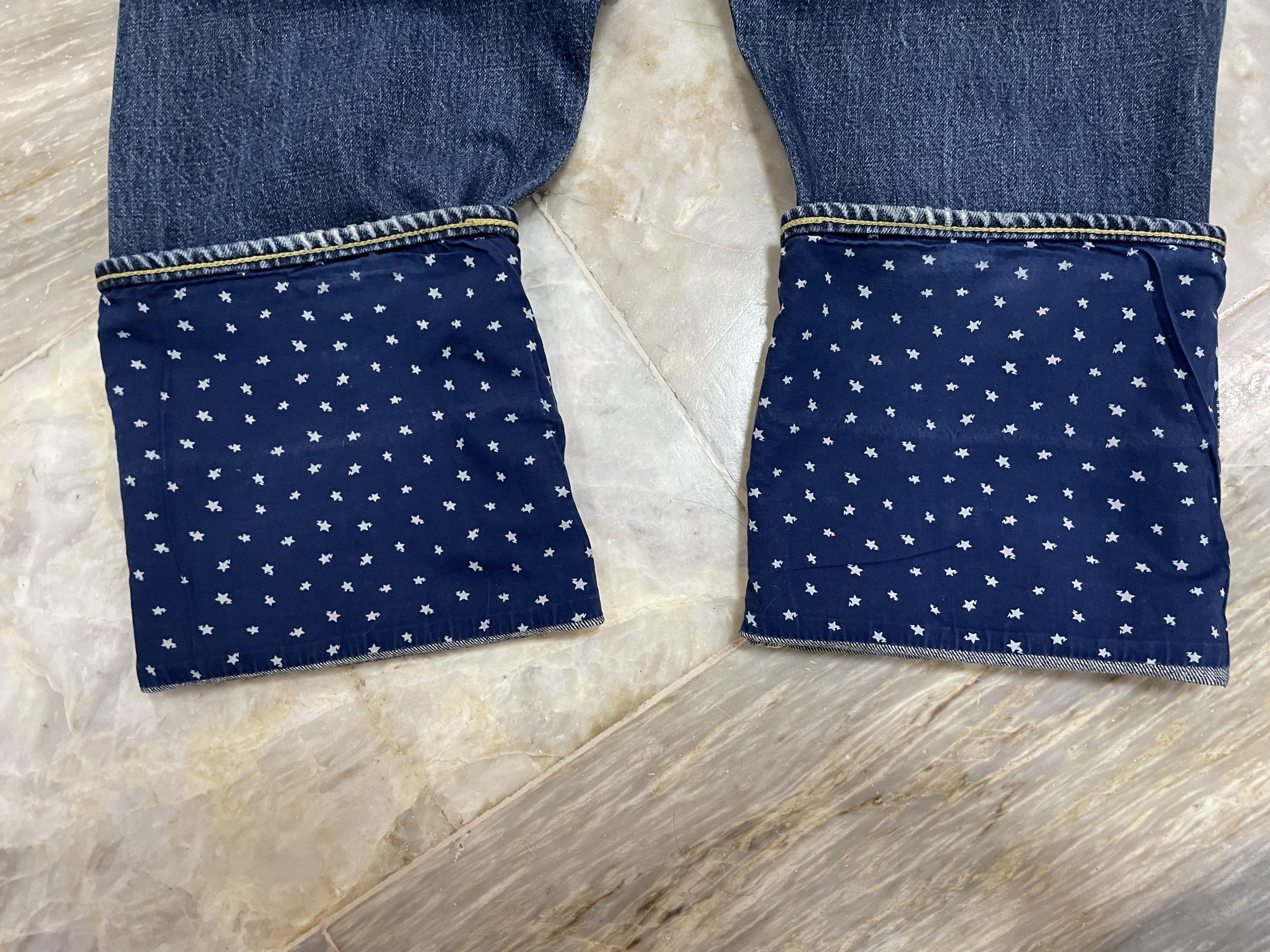 Bape Bapesta Embroidery - Monogram Fold Denim Pants Size US 35 - 7 Thumbnail