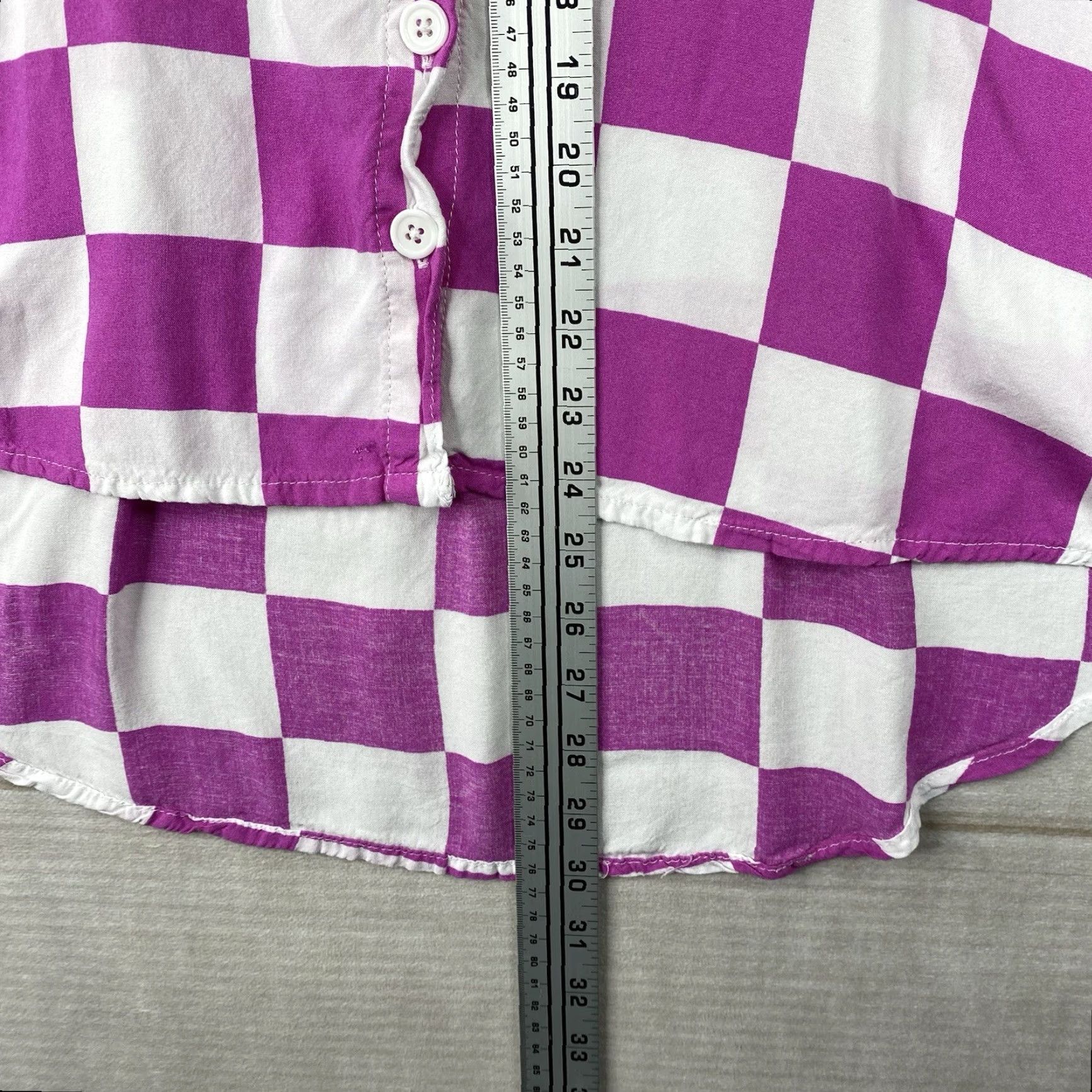 Vintage Rouge Blouse Womens 2X Pink Check Button Up Lightweight Casual Shirt Size XXL / US 16-18 / IT 52-54 - 5 Thumbnail