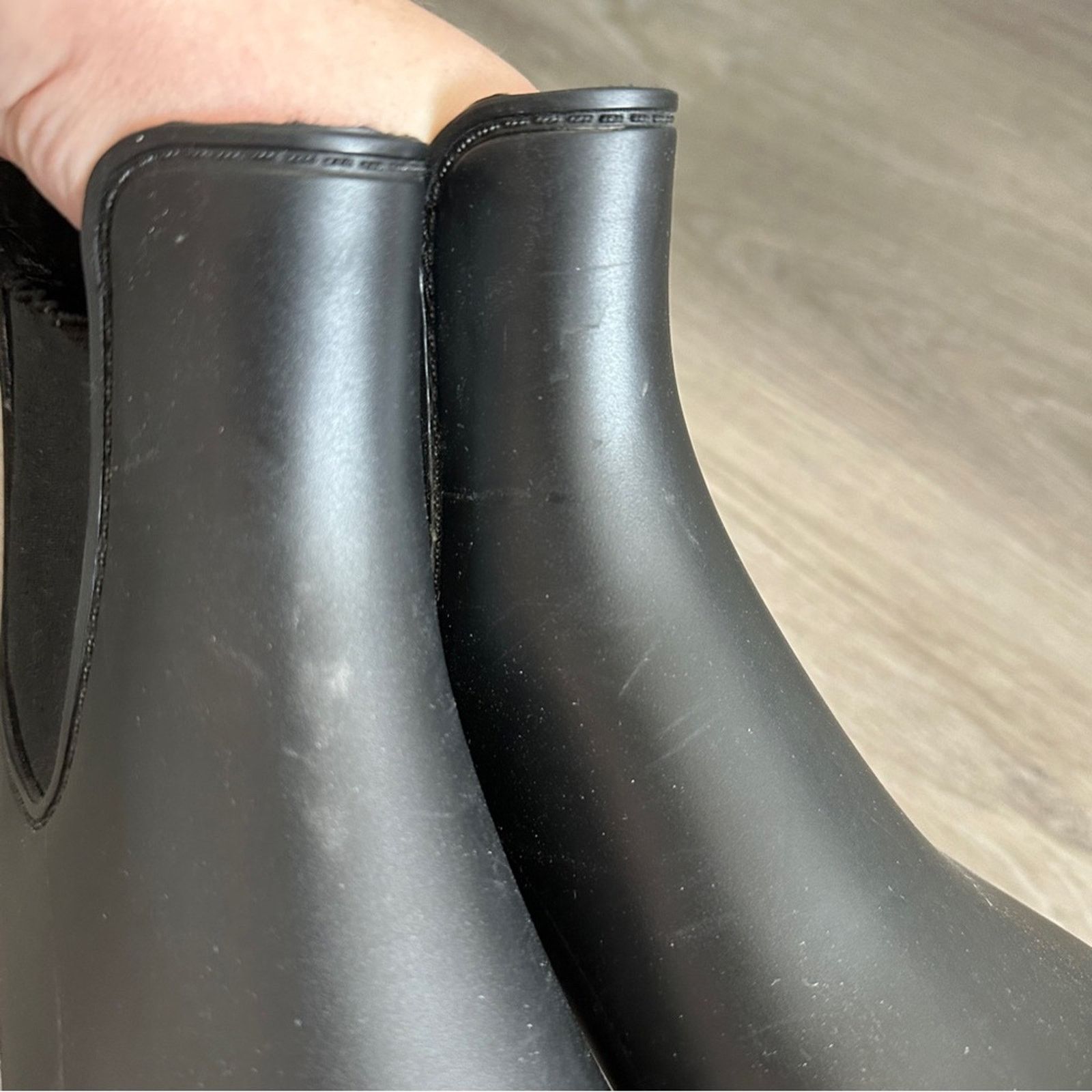 Sam Edelman Sam Edelman Tinsley Black Pull On Ankle Rain Booties Size 8 Size US 8 / IT 38 - 10 Thumbnail
