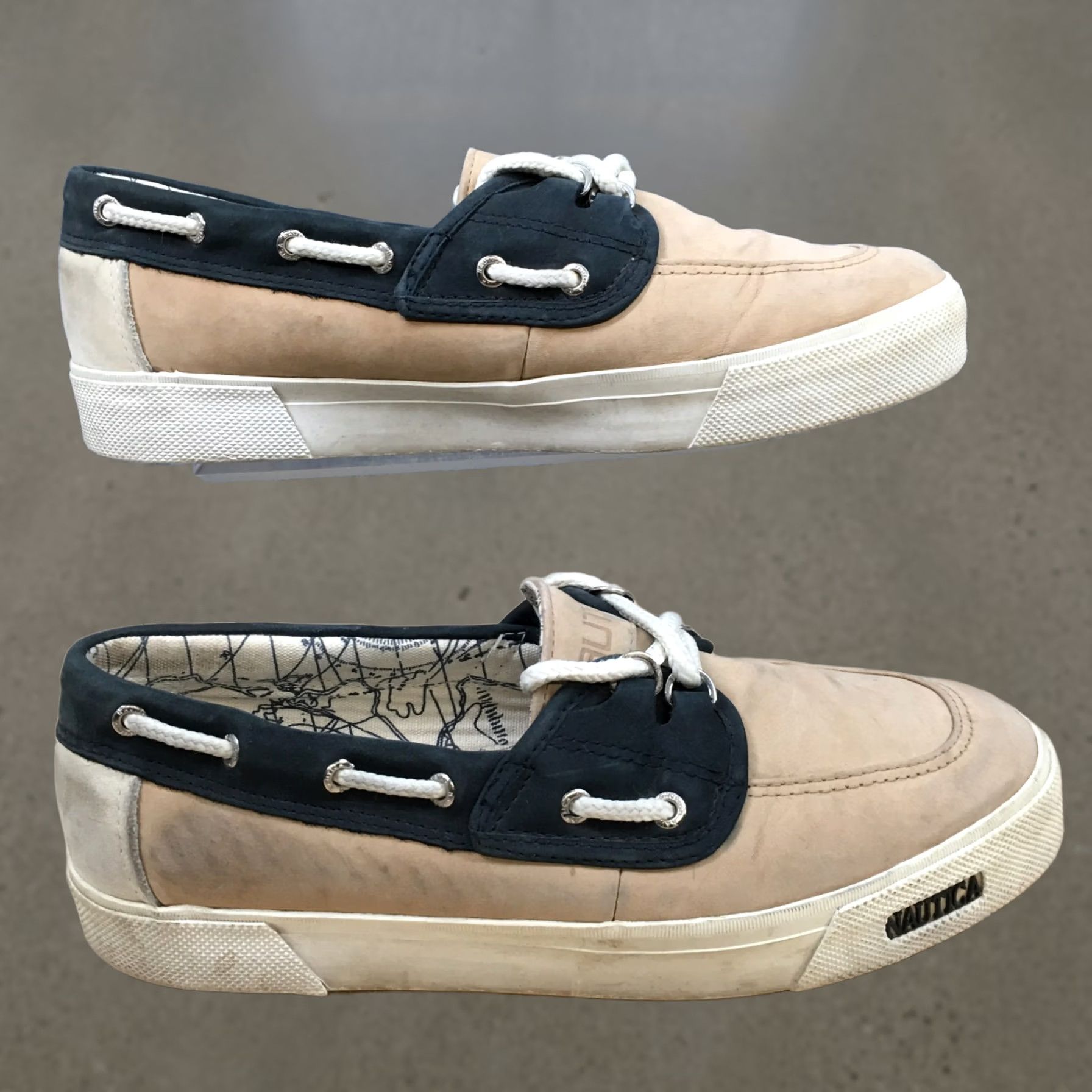Nautica Nautica Mens Boater II Boat Shoe Khaki Lace Up Comfortable Low Top Round Toe Shoes 8.5 Size US M / EU 48-50 / 2 - 1 Thumbnail