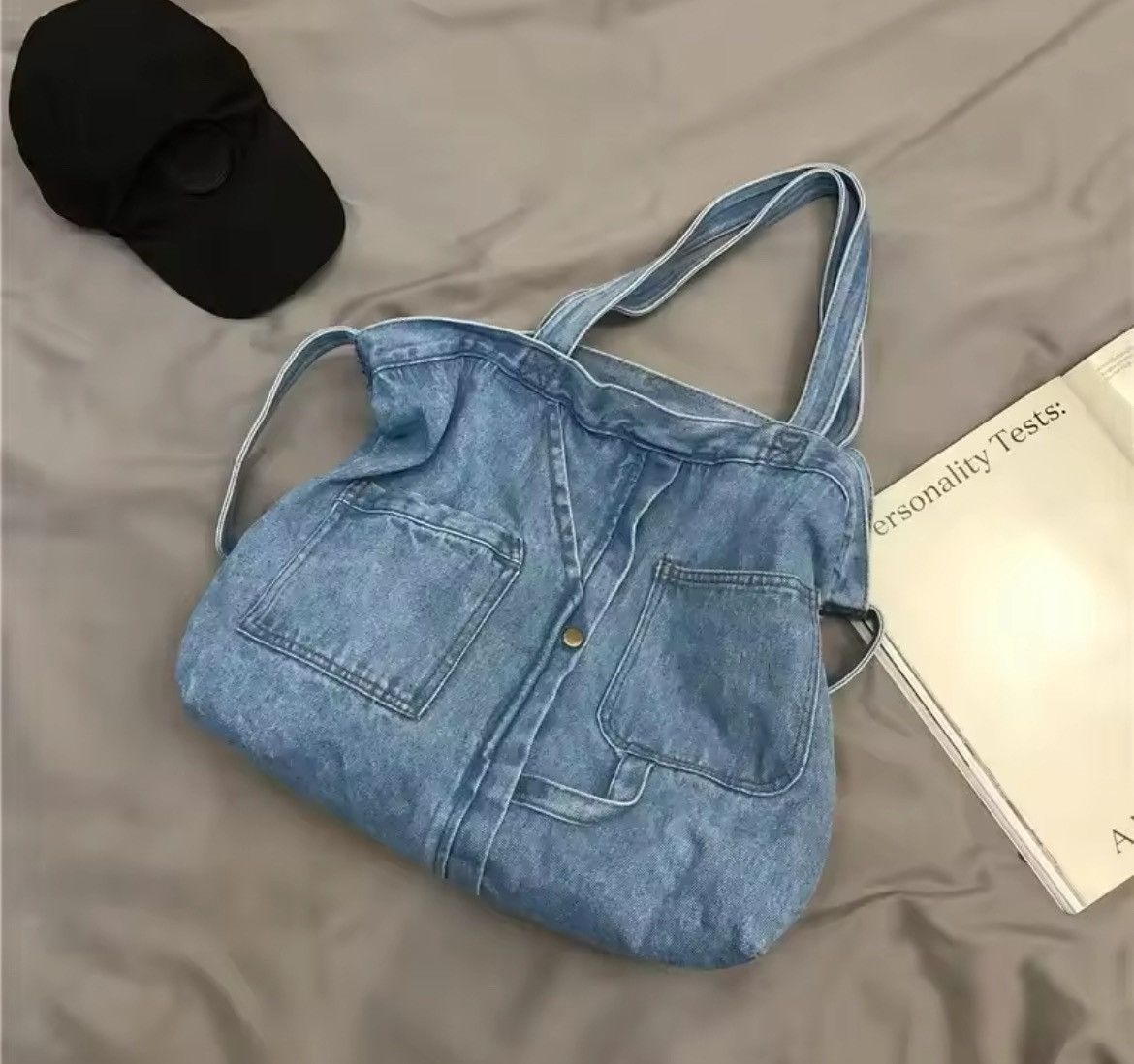 Japanese Brand Denim Casual Shoulder Bag Size ONE SIZE - 5 Thumbnail