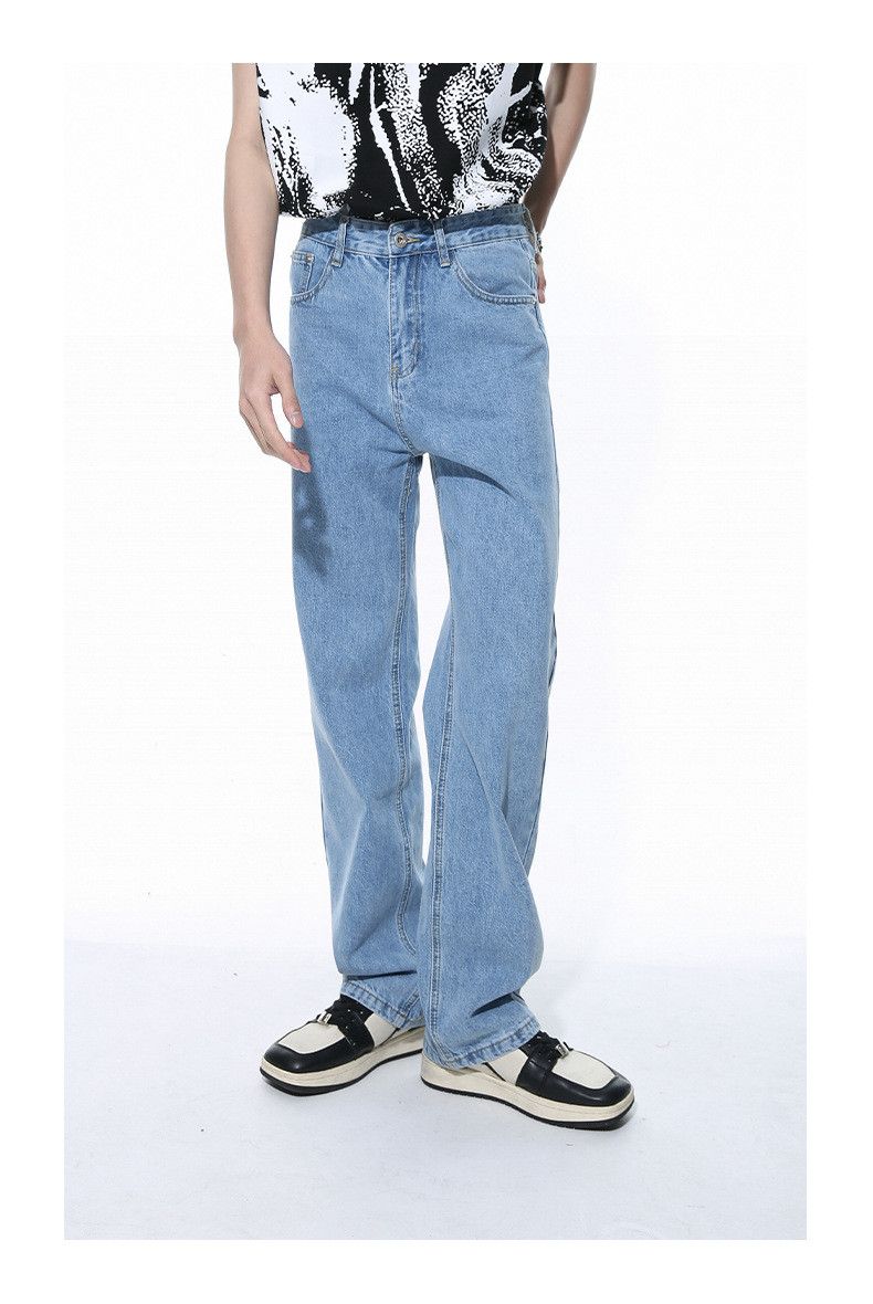 Japanese Brand Men's Japanese Retro Classic Washed Light Color Denim Jeans Size US 32 / EU 48 - 4 Thumbnail