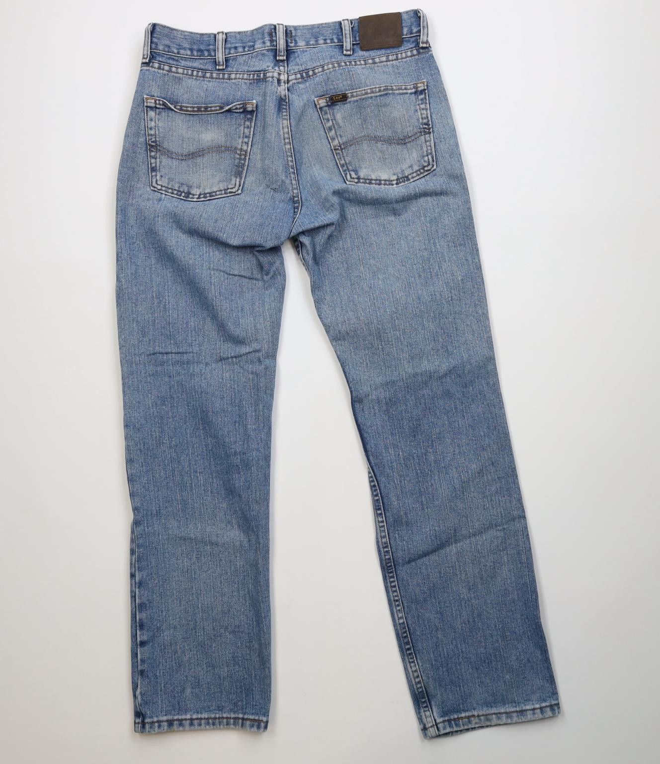 Lee Vintage Y2K Lee Regular Straight Leg Denim Jeans Blue Cotton Size US 33 - 10 Thumbnail