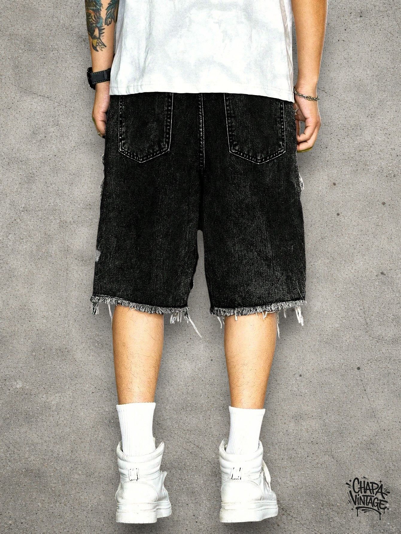 Japanese Brand Distressed goth shorts Size US 32 / EU 48 - 3 Thumbnail