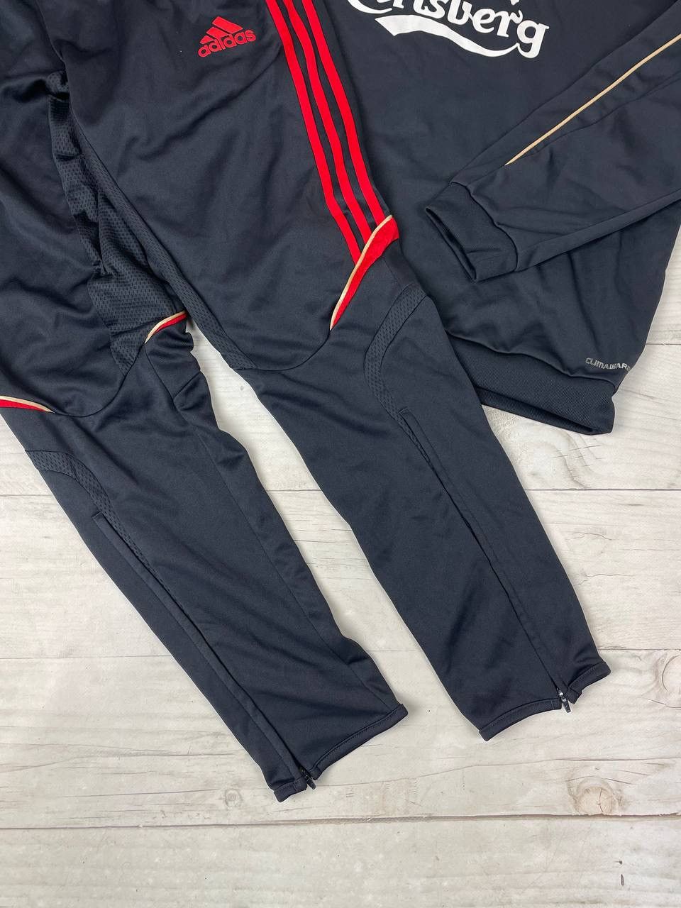 Adidas Vintage Adidas Liverpool 2009 2010 Jacket Pants Tracksuit Size US L / EU 52-54 / 3 - 5 Thumbnail