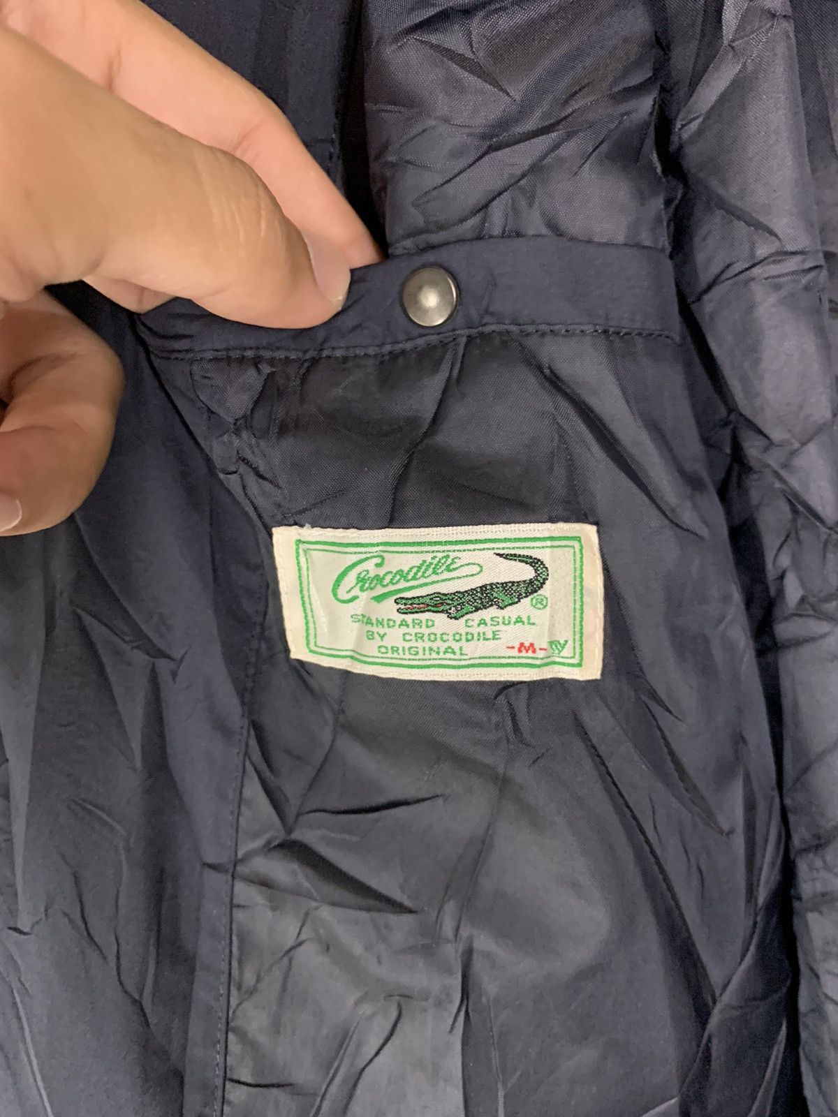 Vintage Crocodile Long Quilted Jacket