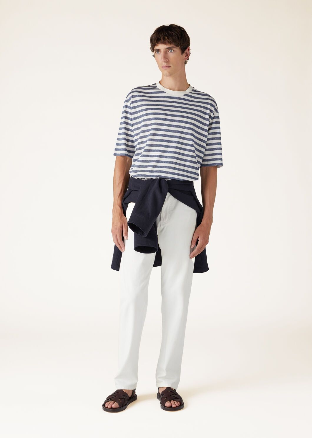 Loro Piana o1w1db10125 FAN8051 Kuroshio T-Shirt in Blue & White Size US S / EU 44-46 / 1 - 2 Thumbnail