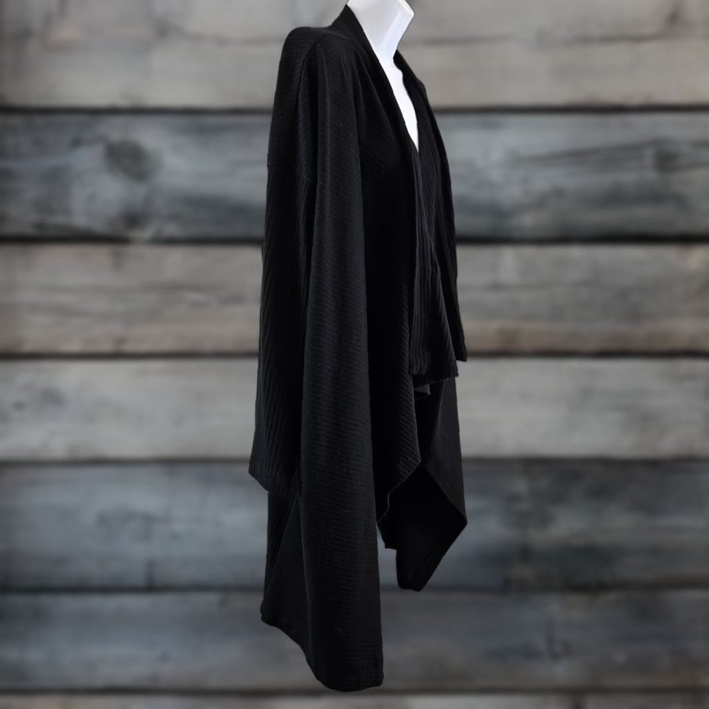 Banana Republic VINTAGE Banana Republic Womens Cardigan Sz Large Black Open Front Cotton Blend Size L / US 10 / IT 46 - 1 Thumbnail